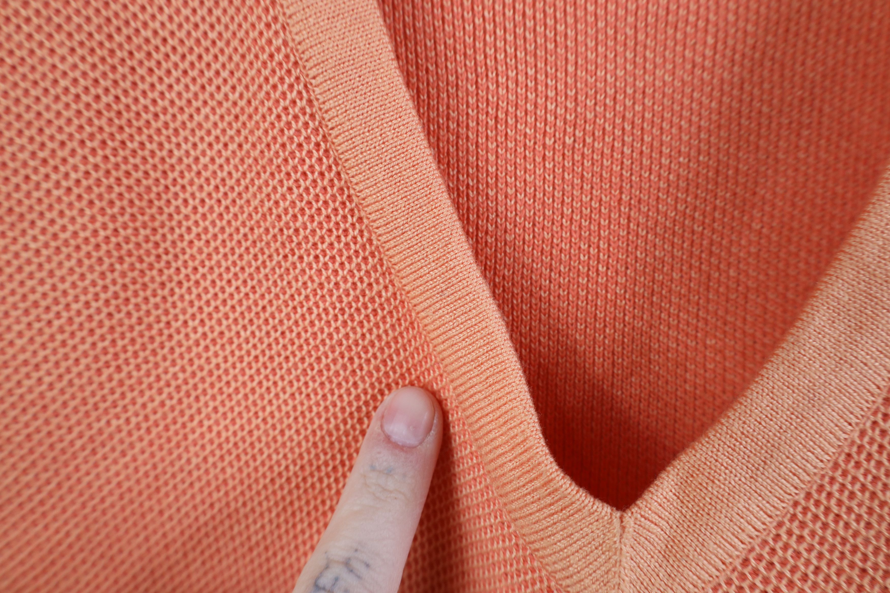St. Croix Vintage 90s St Croix Knits Knit V-Neck Sweater Orange USA Size US XL / EU 56 / 4 - 5 Thumbnail