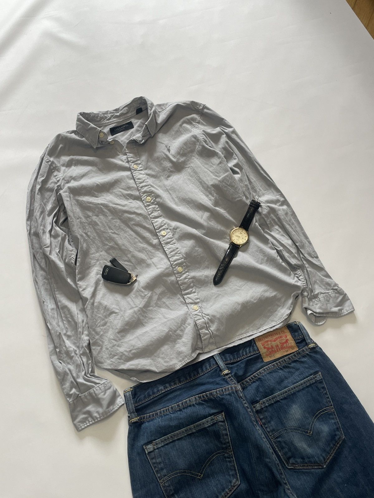 Allsaints AllSaints "Redondo Slim Fit Shirt Minimalist Indie Aesthetic Size US S / EU 44-46 / 1 - 7 Thumbnail