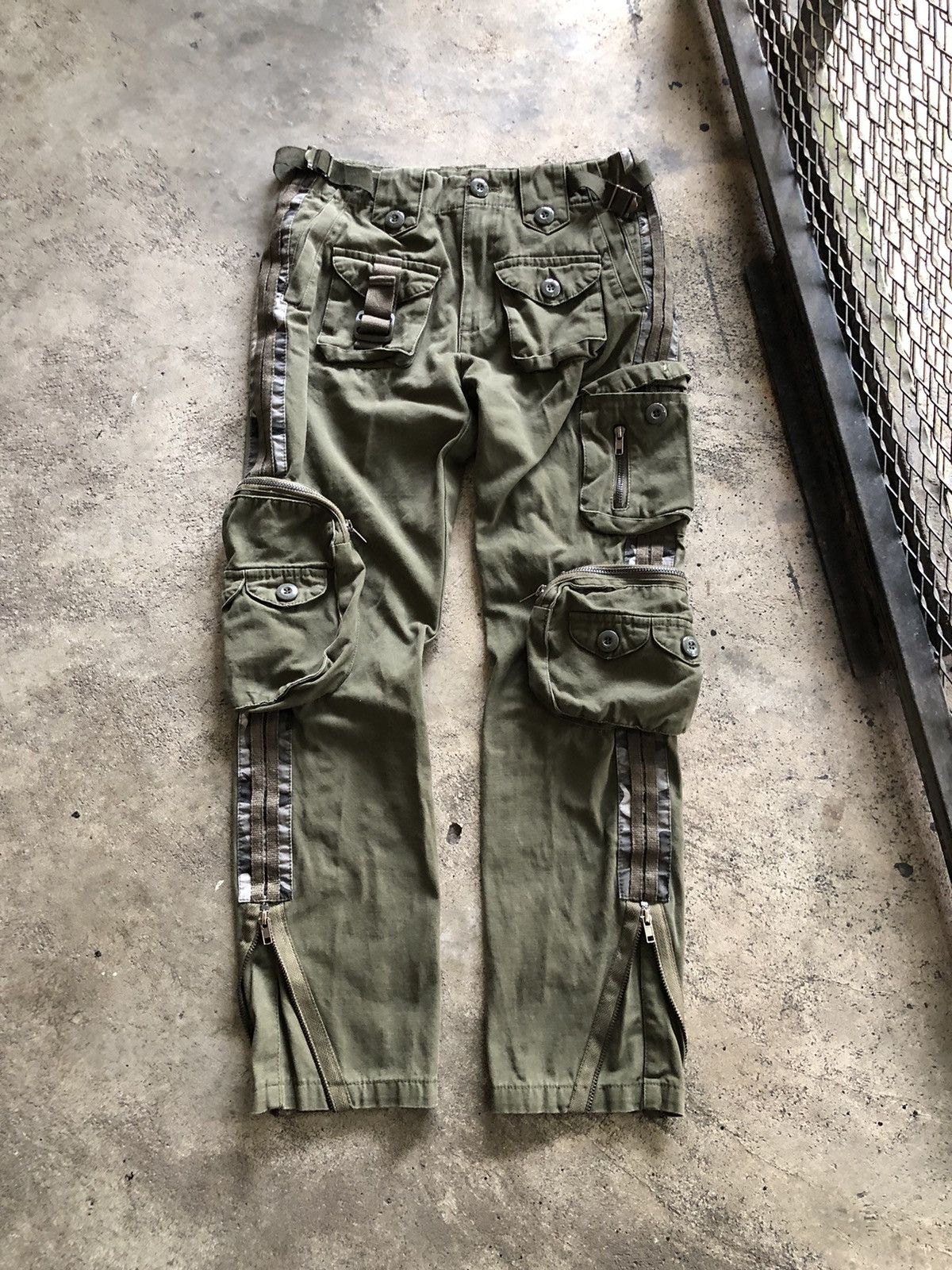 If Six Was Nine × Japanese Brand × Vintage JAPANESE FREE KNIGHT CARGO PANTS GOASTYLE Size US 27 - 1 Thumbnail