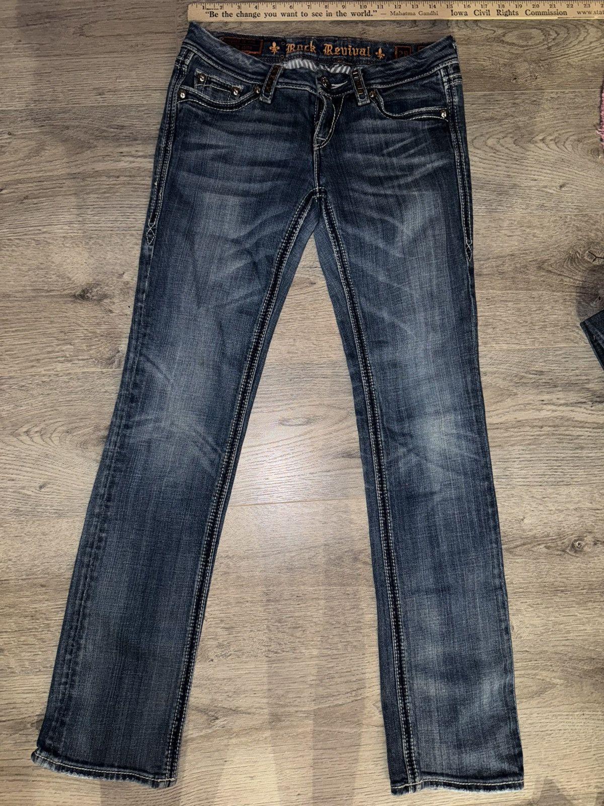 Rock Revival ROCK REVIVAL - CECILIA STRAIGHT Early 2000’s Y2K Low-waisted Size 28" / US 6 / IT 42 - 5 Thumbnail