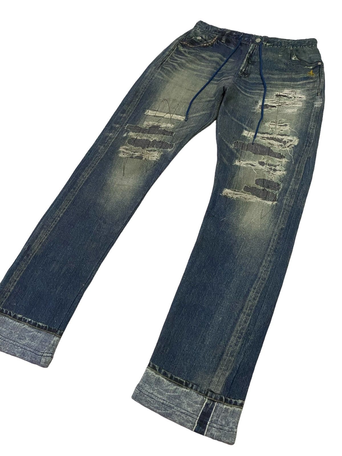 Hysteric Glamour Hysteric Glamour Distress Ripped Style Printed Jogger Pants Size US 30 / EU 46 - 22 Thumbnail
