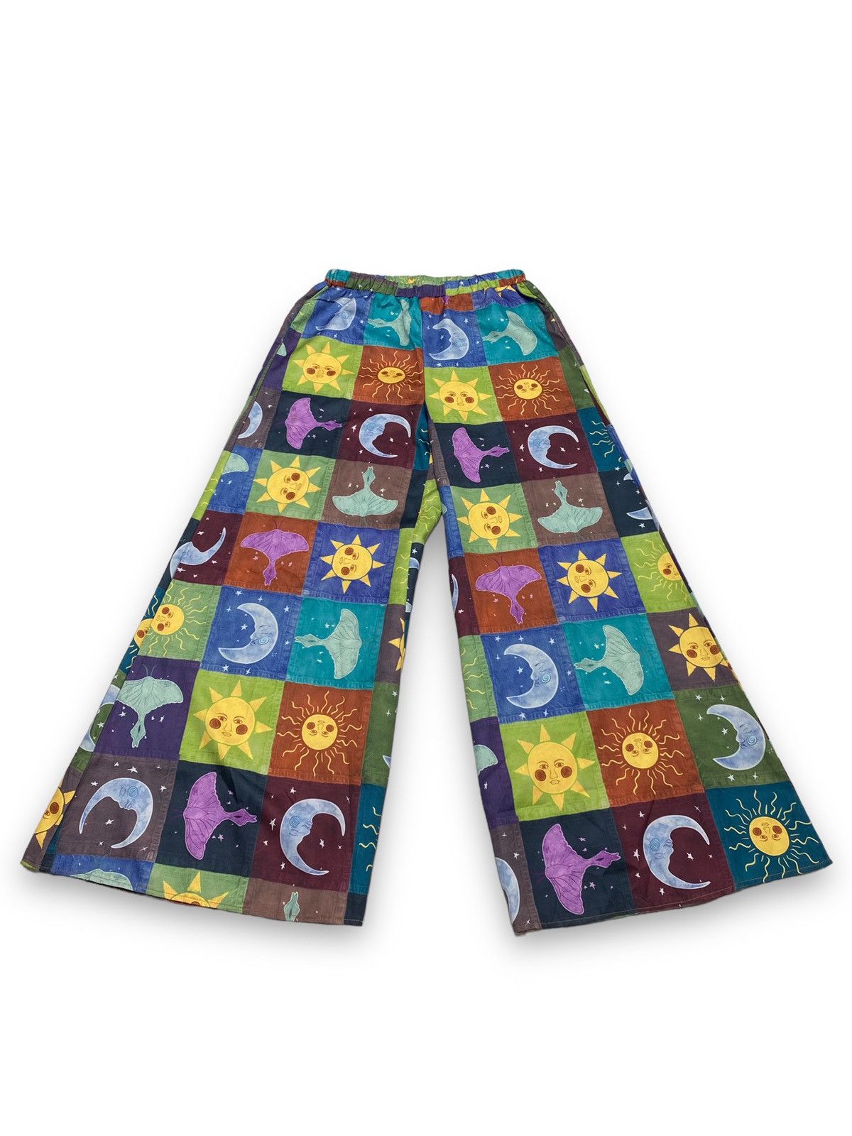 Vintage ROMWE Crazy Day Night Overprint Pyjama Pants