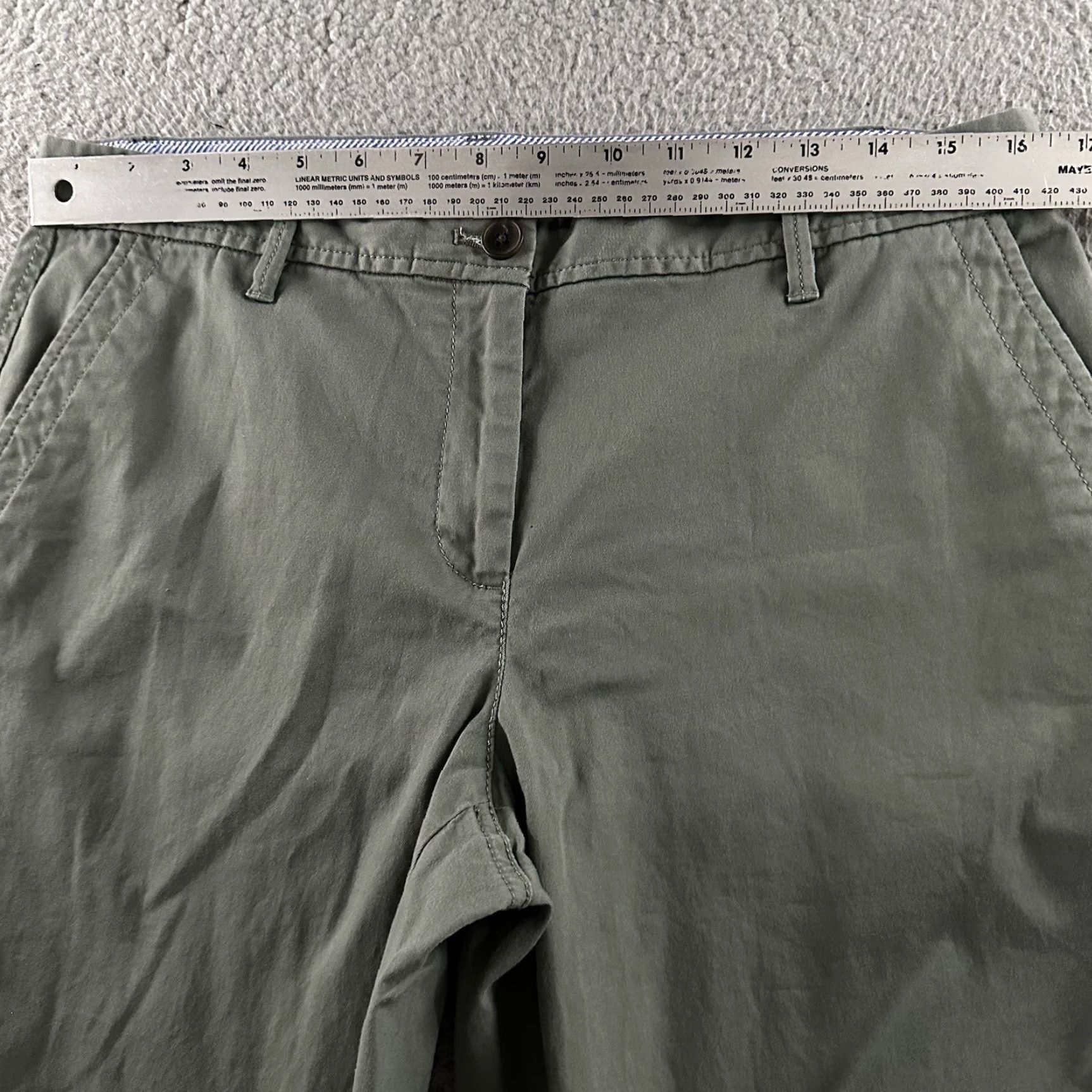 Talbots Talbots Womens Pants Green Size 8 Relaxed Chino Mid Rise Stretch Cotton Blend Size 30" / US 8 / IT 44 - 4 Thumbnail
