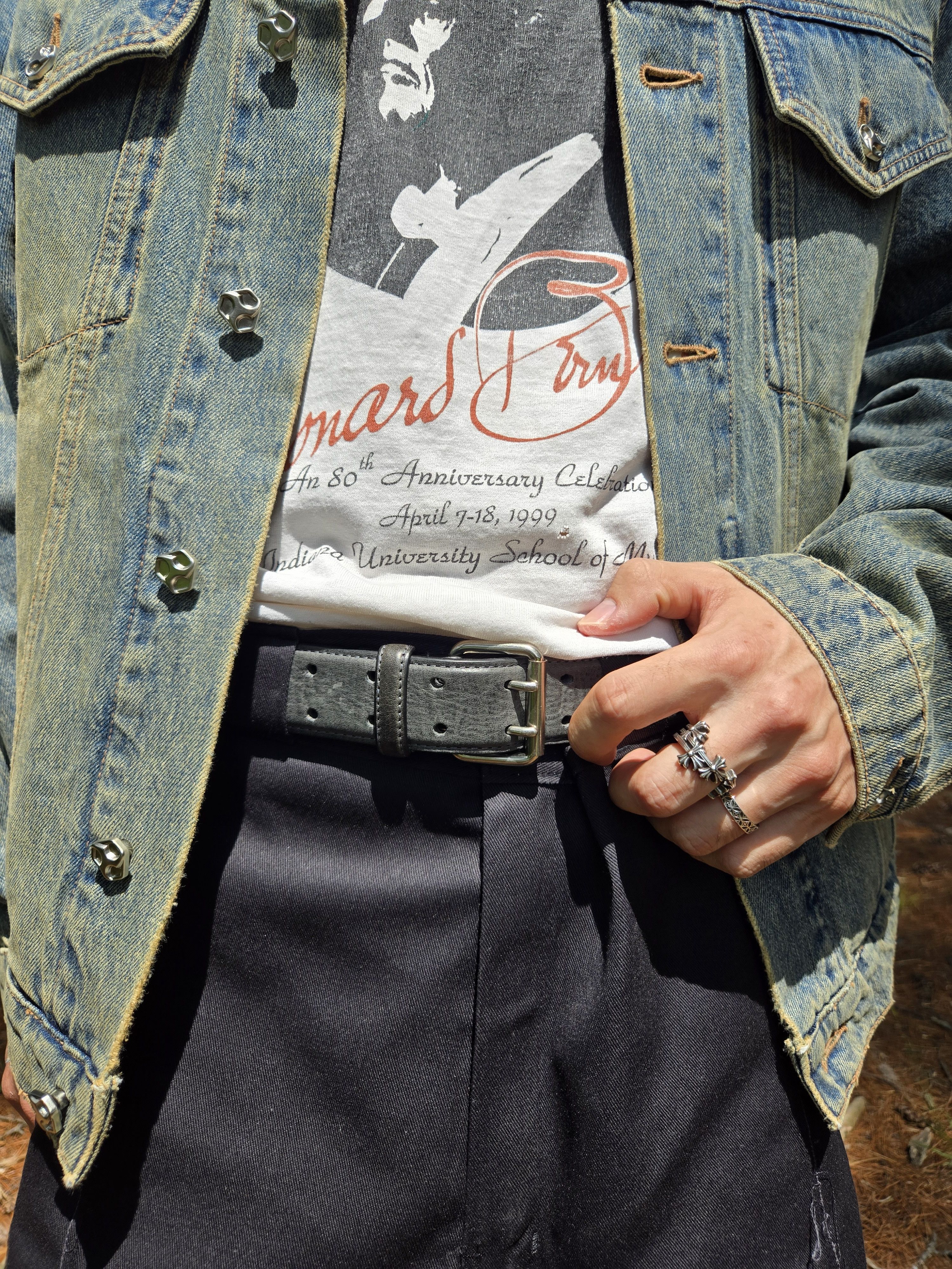小物 Vuja De Rell Two Prong Belt Waxed Calf Vuja De VUJA DÉ Rell Two Prong Belt in Waxed Calfskin | Grailed