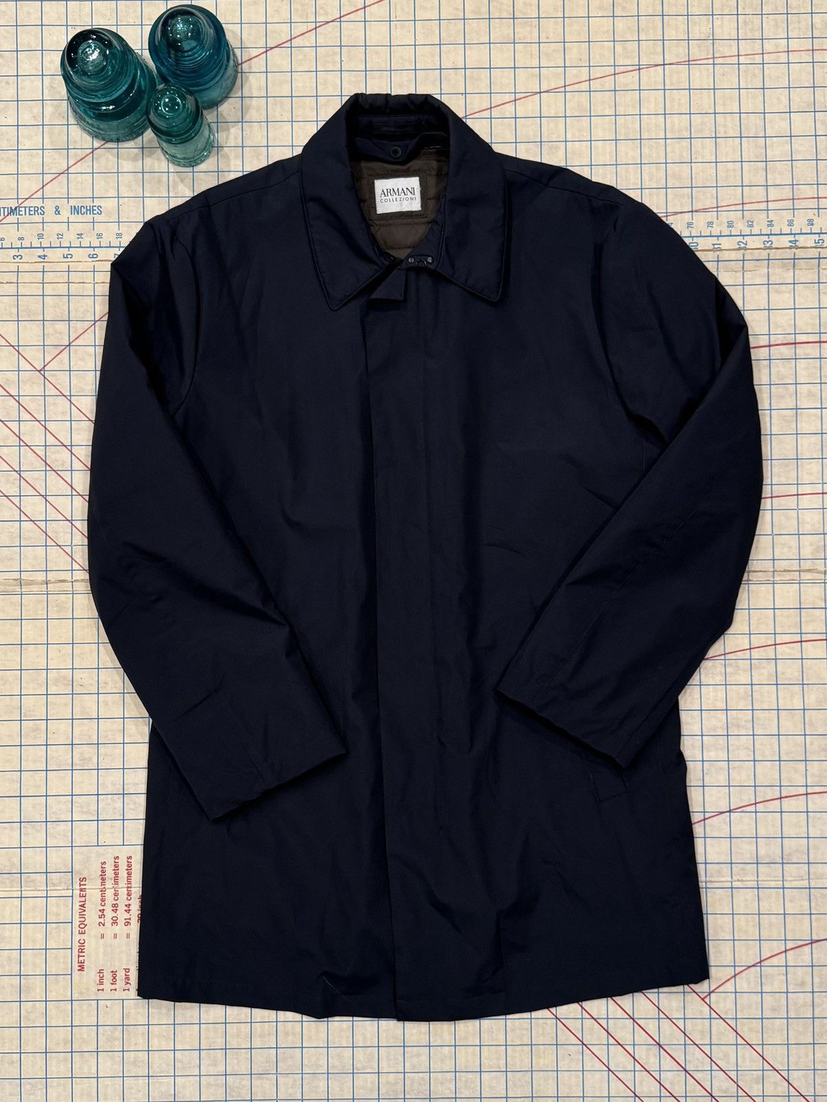 Armani Collezioni Armani Collezioni Long Coat With Insulating Layer Dark Navy Size US M / EU 48-50 / 2 - 12 Thumbnail