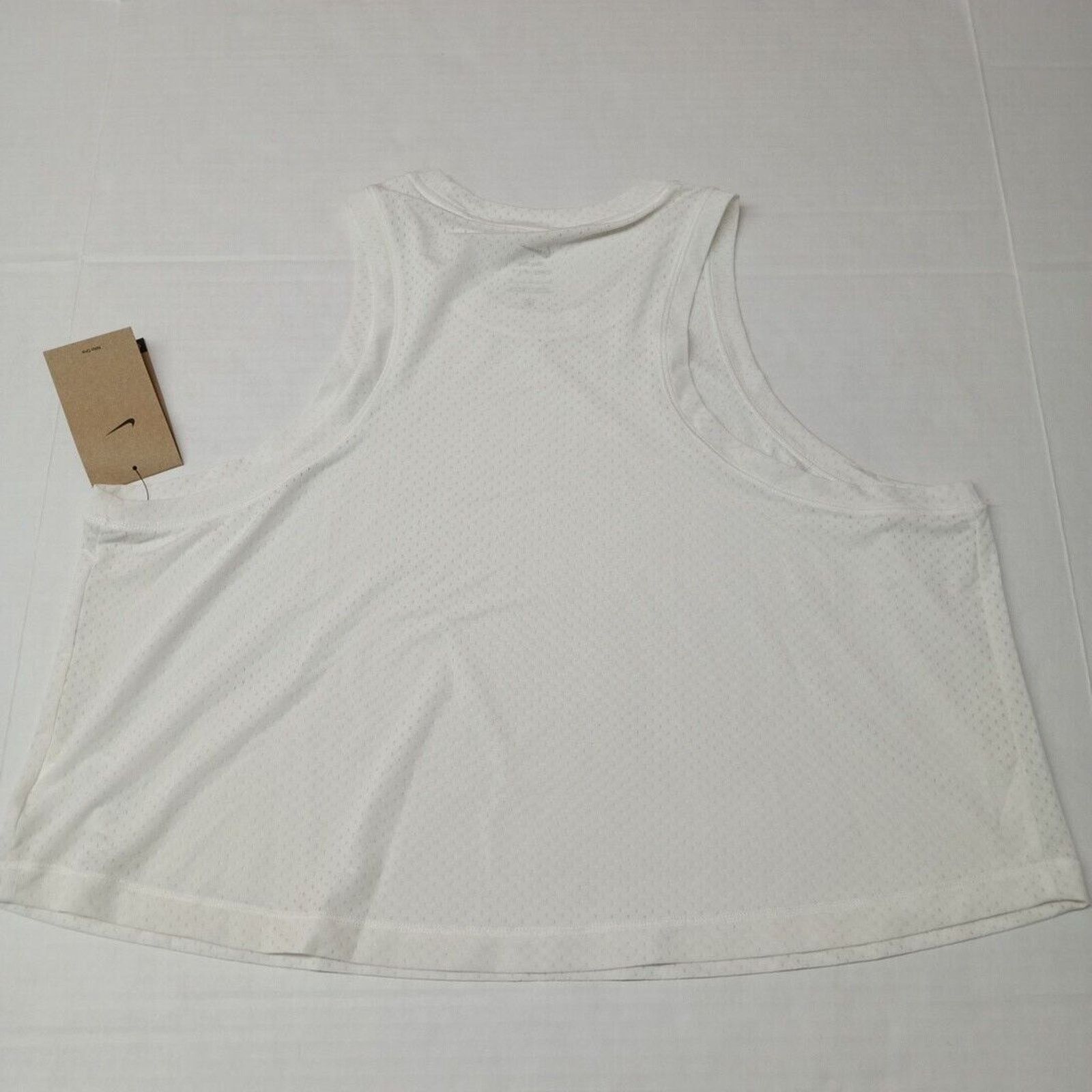 Nike Women's Nike One Dri-FIT Cropped Tank Top Size L Large White Size L / US 10 / IT 46 - 6 Thumbnail