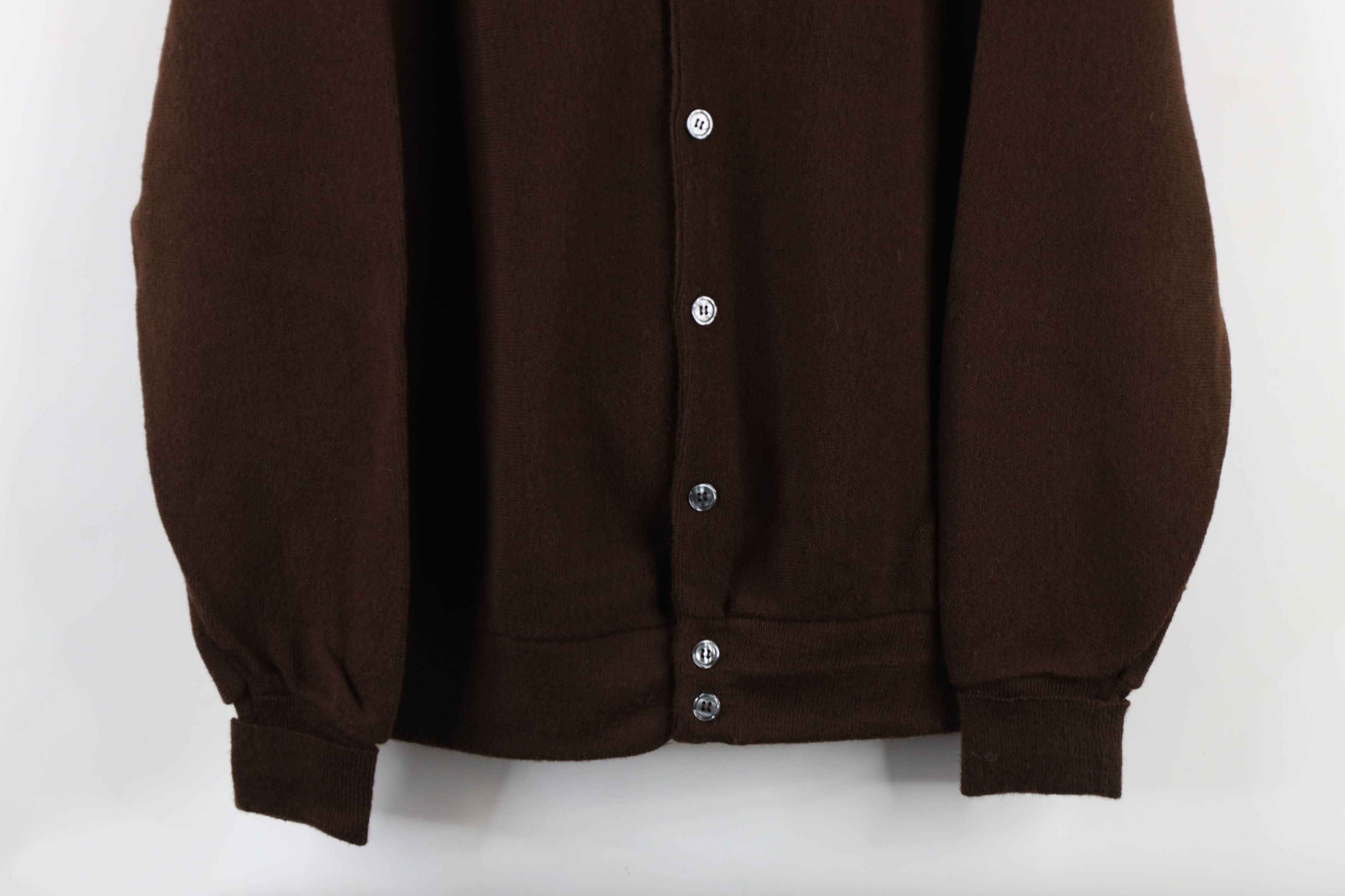 Vintage Vintage 60s 70s Streetwear Knit Cardigan Sweater Brown USA Size US M / EU 48-50 / 2 - 3 Thumbnail