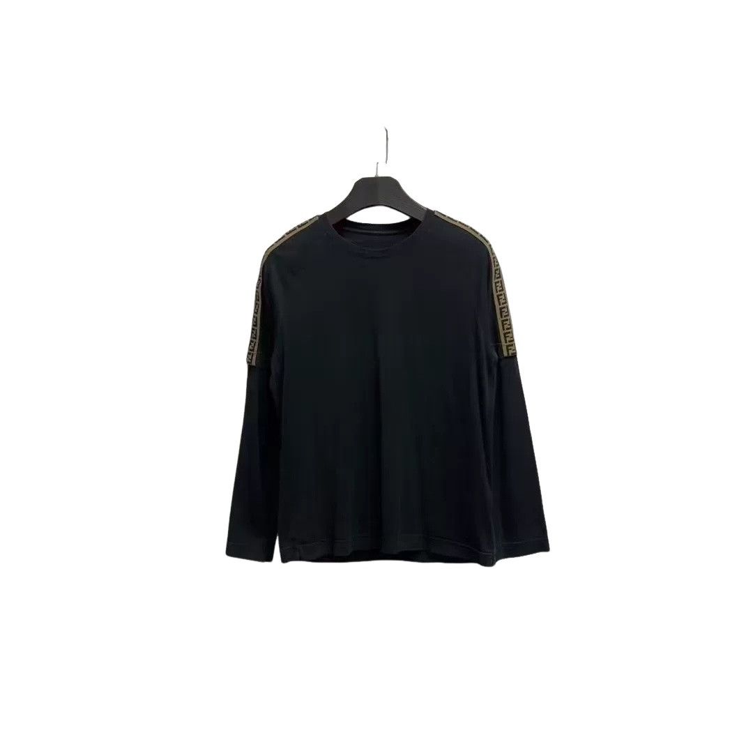 Fendi Fendi Logo Tape Long Sleeve T-Shirt Size M Size US M / EU 48-50 / 2 - 1 Thumbnail
