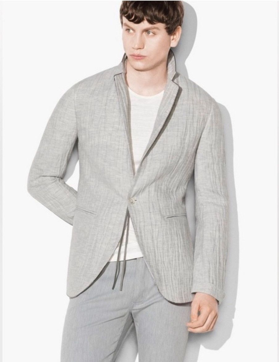 John Varvatos Crinkled Single-Button Jacket EU 50 USA 40 Size US M / EU 48-50 / 2 - 1 Thumbnail