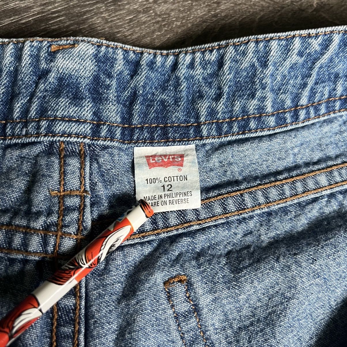 Levi's Vintage 1980s Levi’s Denim Jean Skort Slim Fit Tapered Leg Size 34" / US 12 / IT 48 - 8 Thumbnail