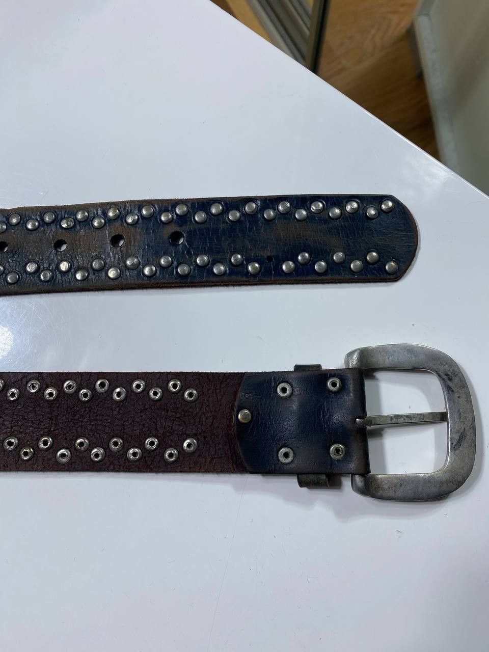 Vintage Vintage leather rhinestones belts BB Simon style punk y2k Size ONE SIZE - 12 Thumbnail