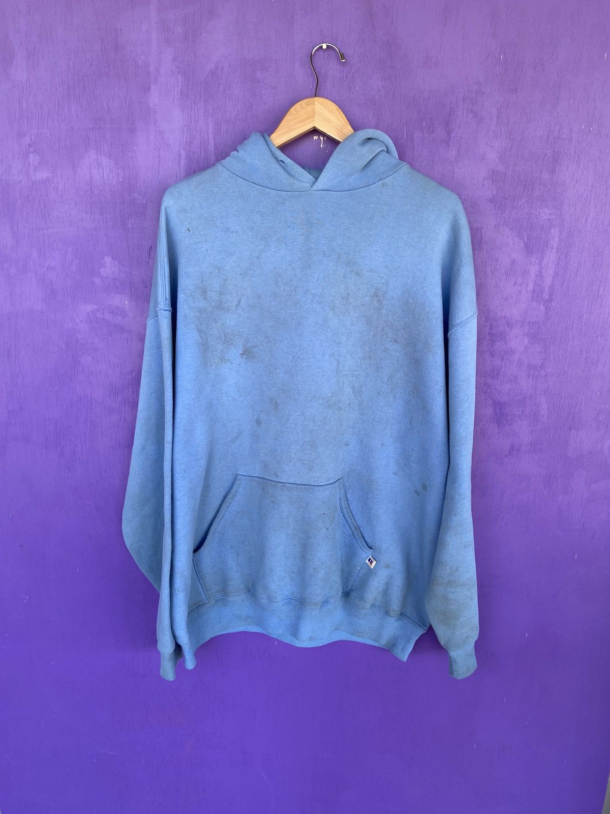 Vintage 90s Russell Athletic faded blank hoodie