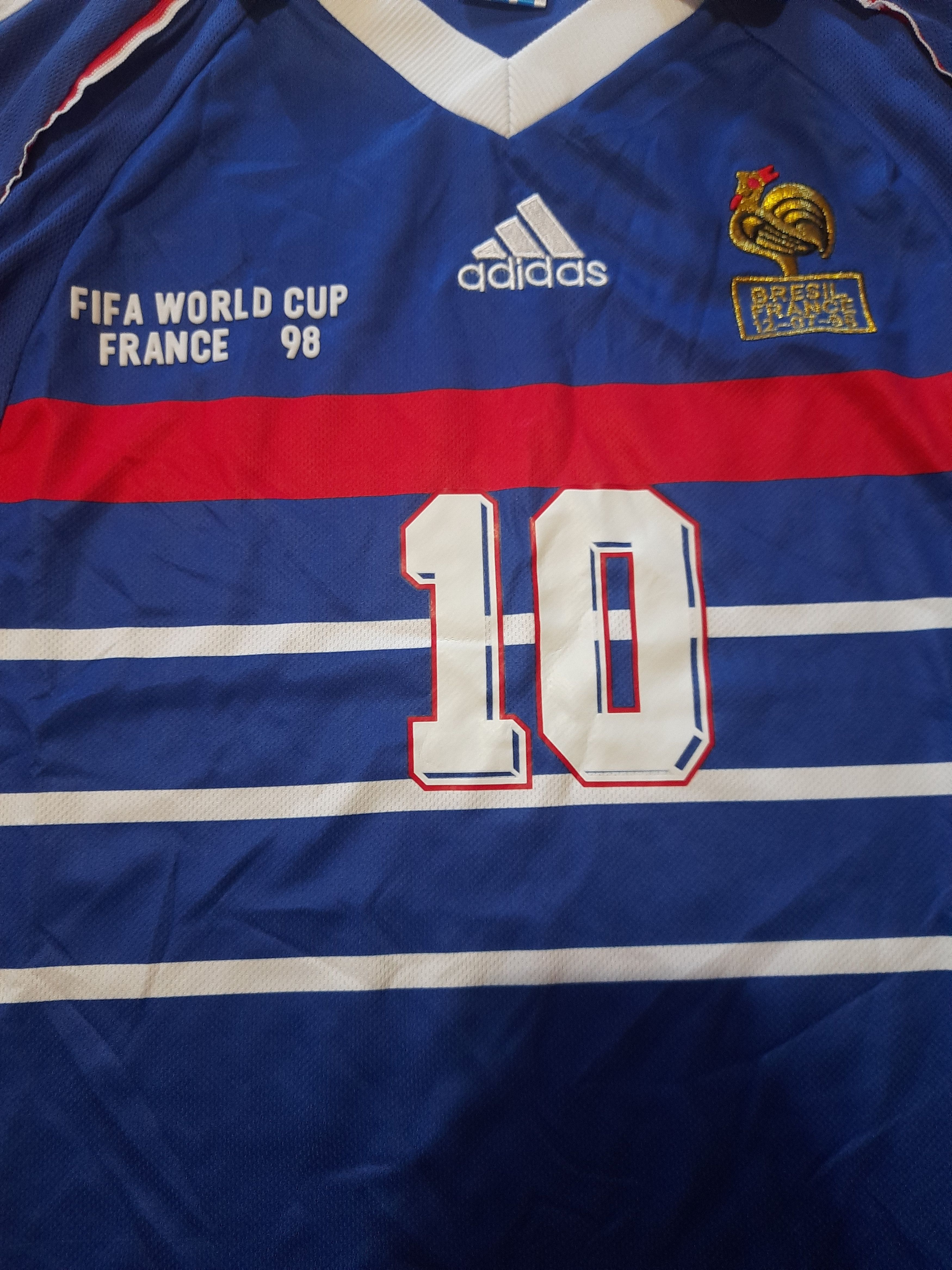 Other France National Team 98 Zidane Soccer Football Size US L / EU 52-54 / 3 - 4 Thumbnail