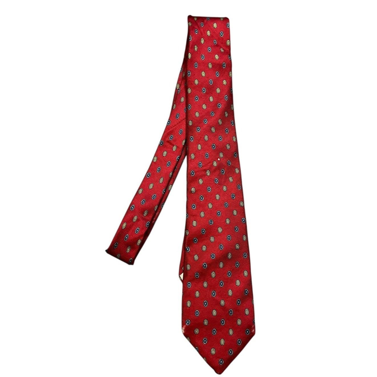 Givenchy Givenchy Monsieur Red Silk Tie - Circular Pattern Vintage Size ONE SIZE - 1 Thumbnail