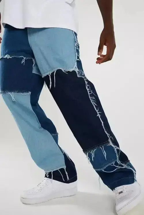Patchwork streetwear pants