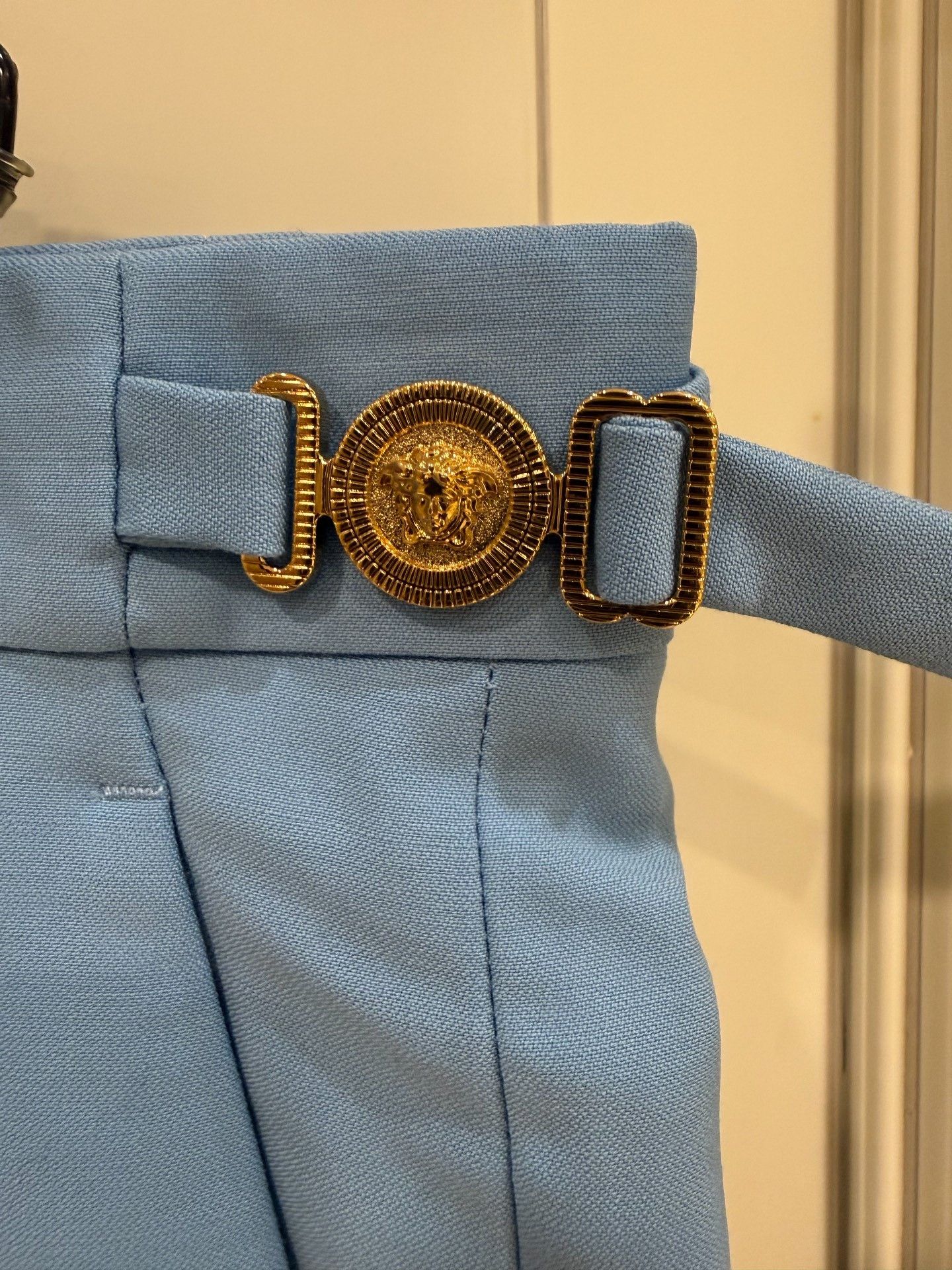 Versace Versace Light Blue Wool Trousers Size 46 Size US 30 / EU 46 - 2 Thumbnail