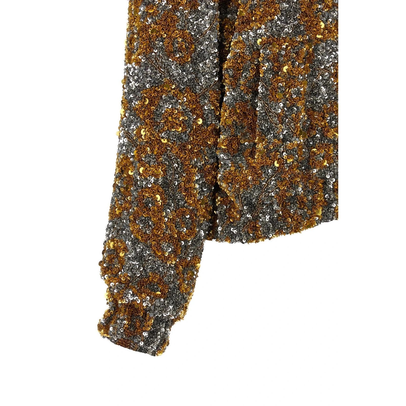 Dries Van Noten DRIES VAN NOTEN Vinnia Brown Sequin Jacket New & Authentic ( Size XS / US 0-2 / IT 36-38 - 4 Thumbnail