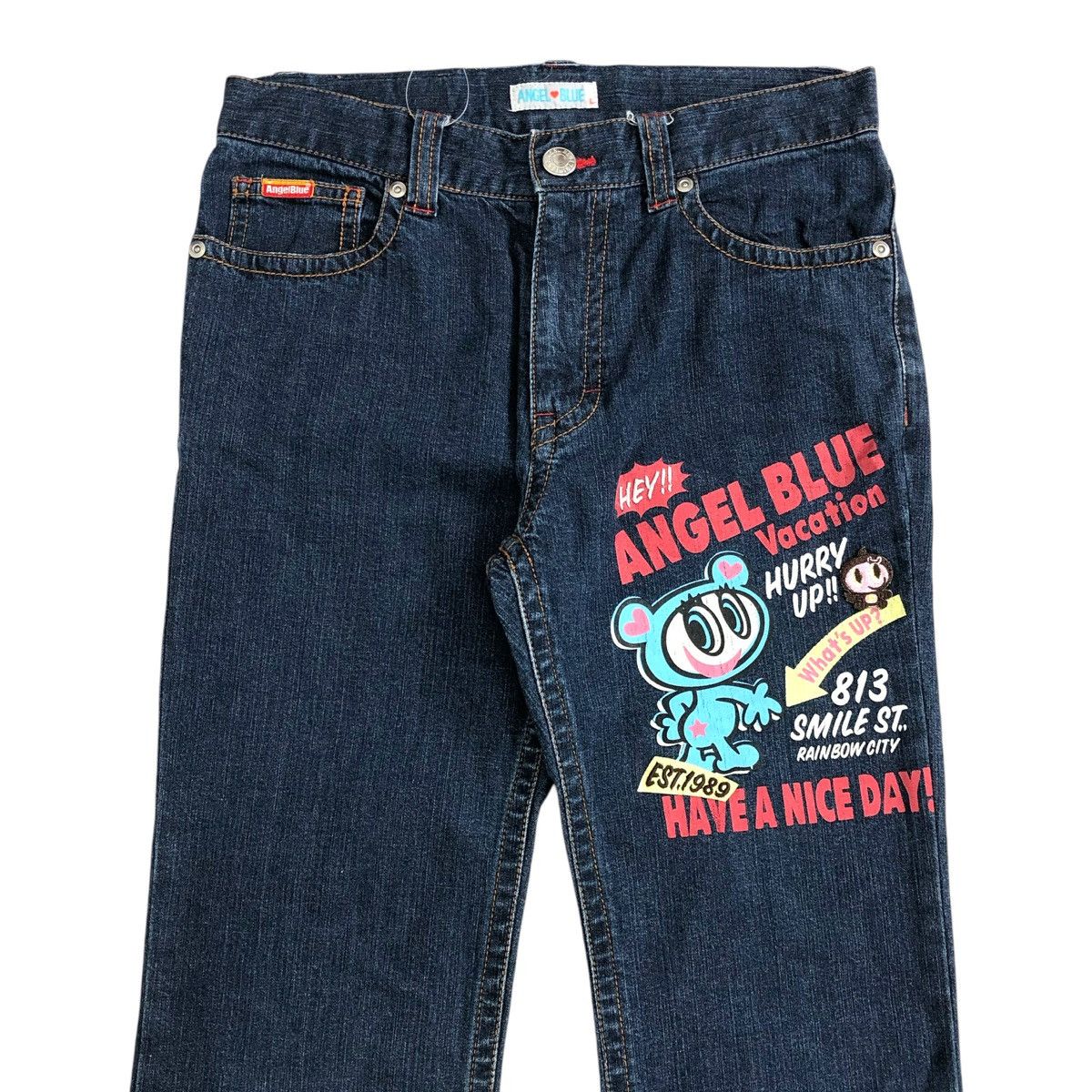 Angel Blue × If Six Was Nine × Le Grande Bleu (L.G.B.) Y2K Angel Blue Flared Jeans BootCut Denim Size US 27 - 3 Thumbnail