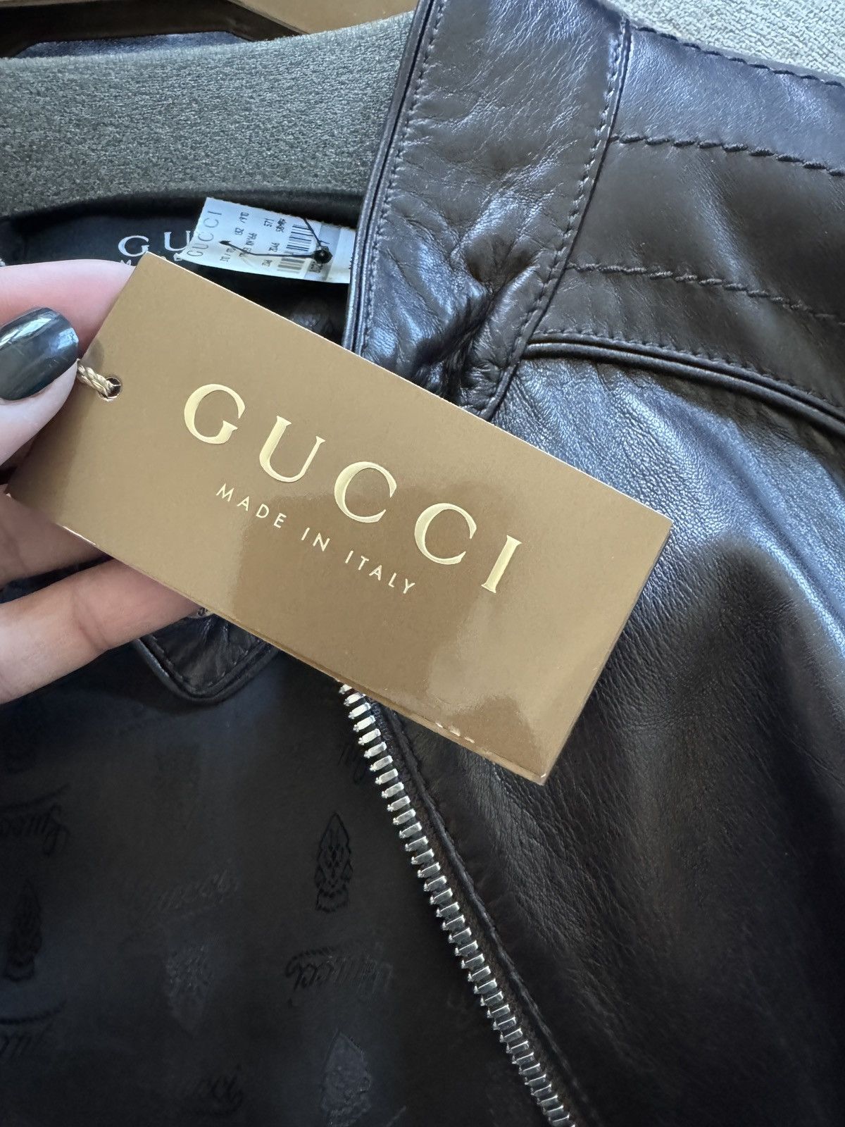 Gucci Gucci Leather Biker Moto Jacket – Brown – Size 58 / XXL Size US XXL / EU 58 / 5 - 8 Thumbnail