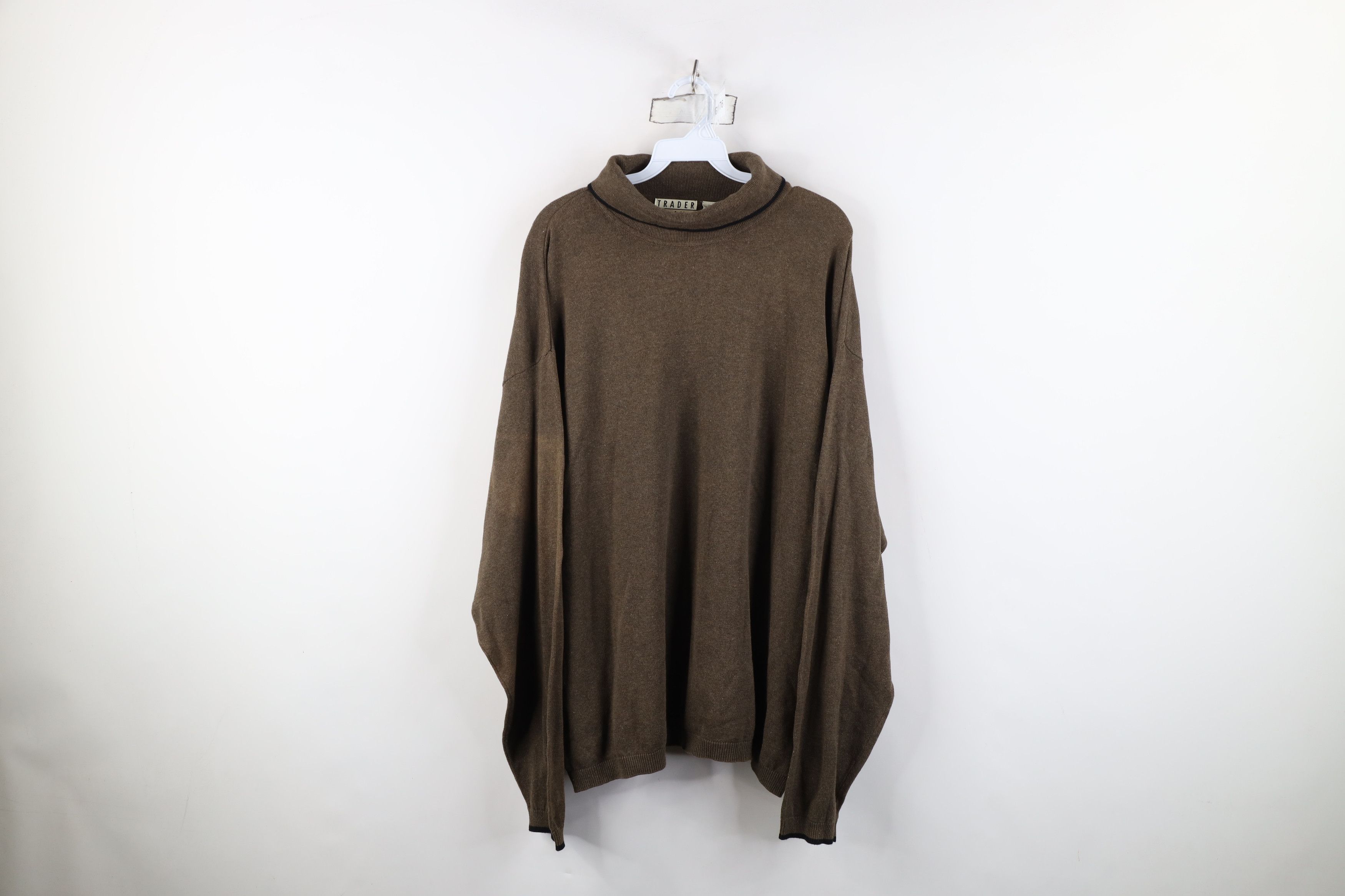 Vintage Vintage 90s Streetwear Lightweight Knit Turtleneck Sweater Size US XXL / EU 58 / 5 - 1 Thumbnail