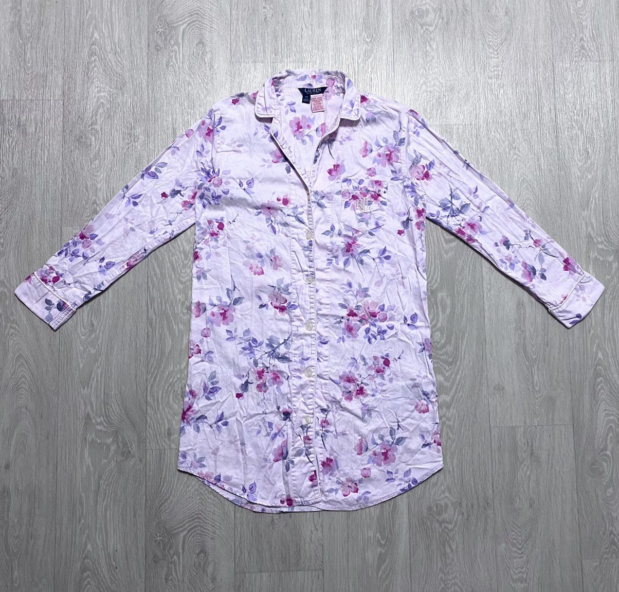 Lauren Ralph Lauren Vintage Ralph Lauren Floral Flower Print Long Shirt Dress Size XS / US 0-2 / IT 36-38 - 2 Thumbnail