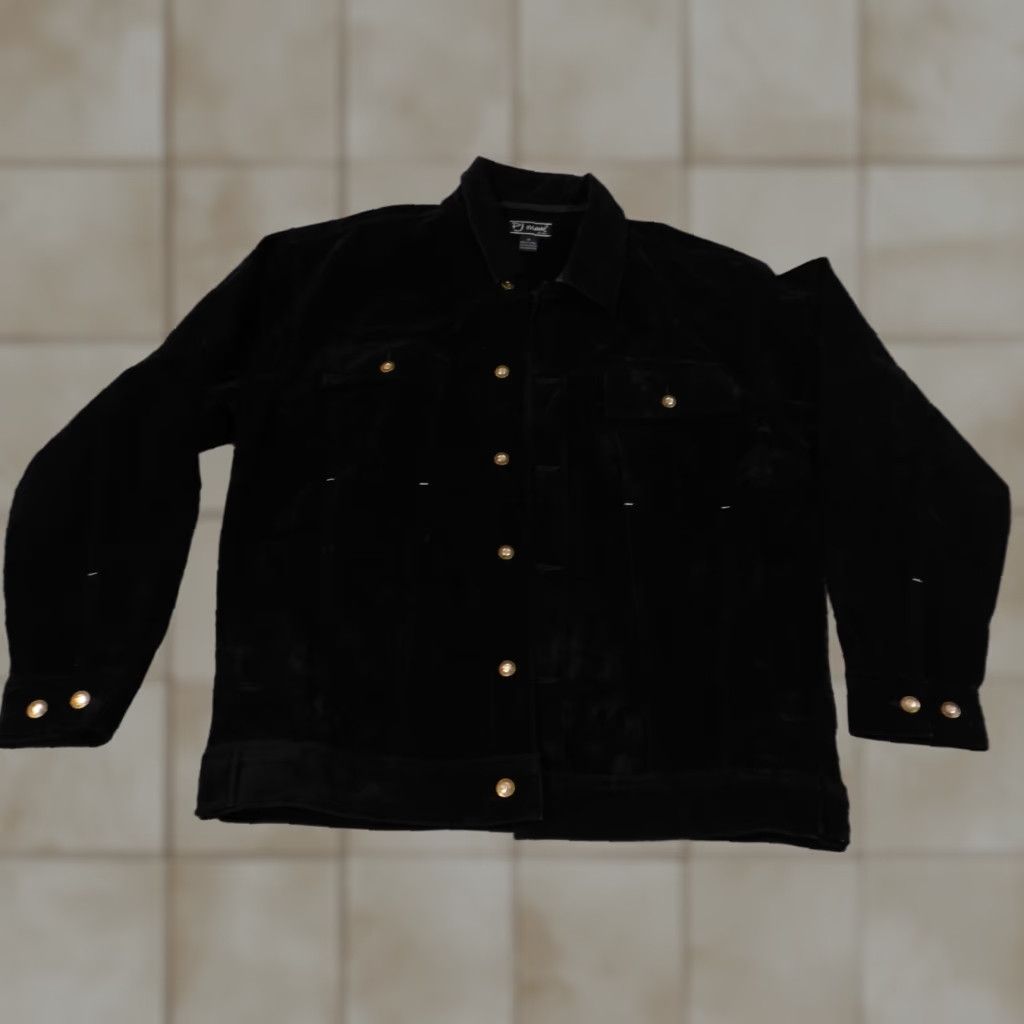 Etro PJ MARK Jacket XL Black Suede Bomber Jacket Vintage Classic Hip-Hop Mens Modern Casual/Lined Polyester Zip Mid-Length Velour Size US XL / EU 56 / 4 - 1 Thumbnail