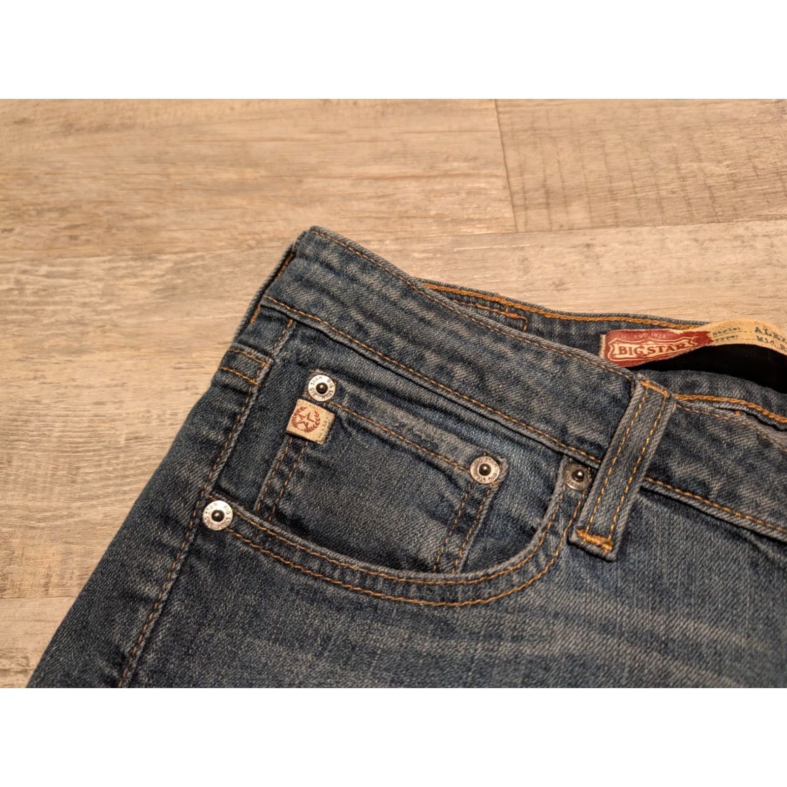 Denime BIG STAR Denim Women’s Size 29 Medium Blue Wash Alex Mid Rise Skinny Jeans 30x31 Size 29" - 6 Thumbnail