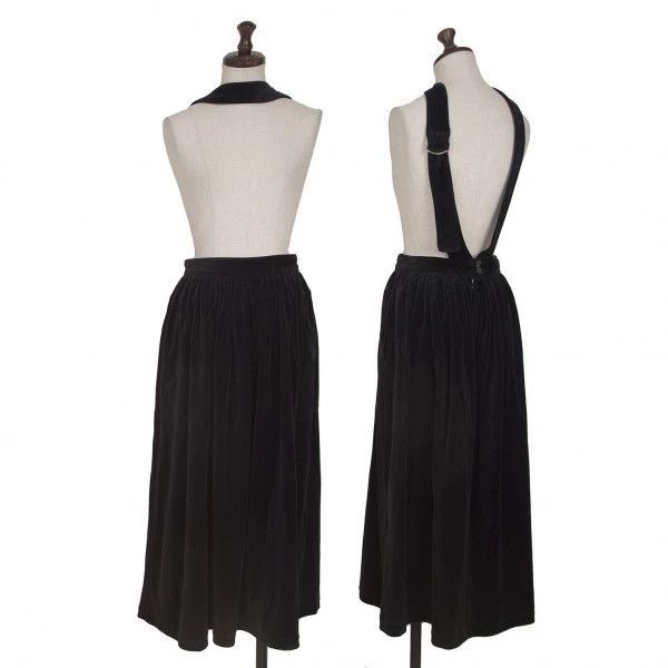 Comme des Garcons Comme Des Garcons size F Black Retro Velvet Design Skirt Size 24" / US 00 / IT 34 - 1 Thumbnail