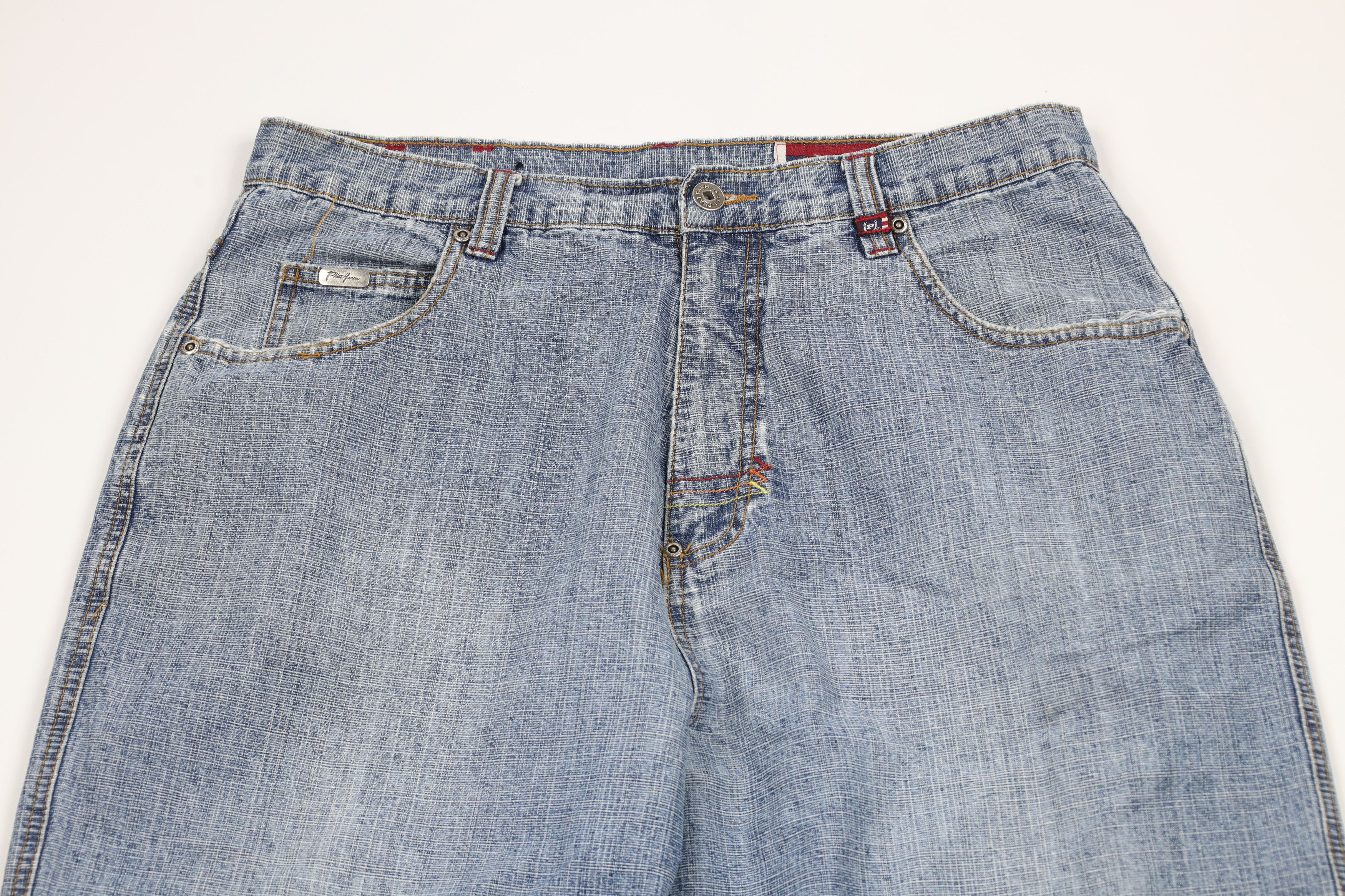 Phat Farm × Vintage Vintage Phat Farm Spell Out Baggy Wide Leg Denim Jeans Size US 34 / EU 50 - 2 Thumbnail