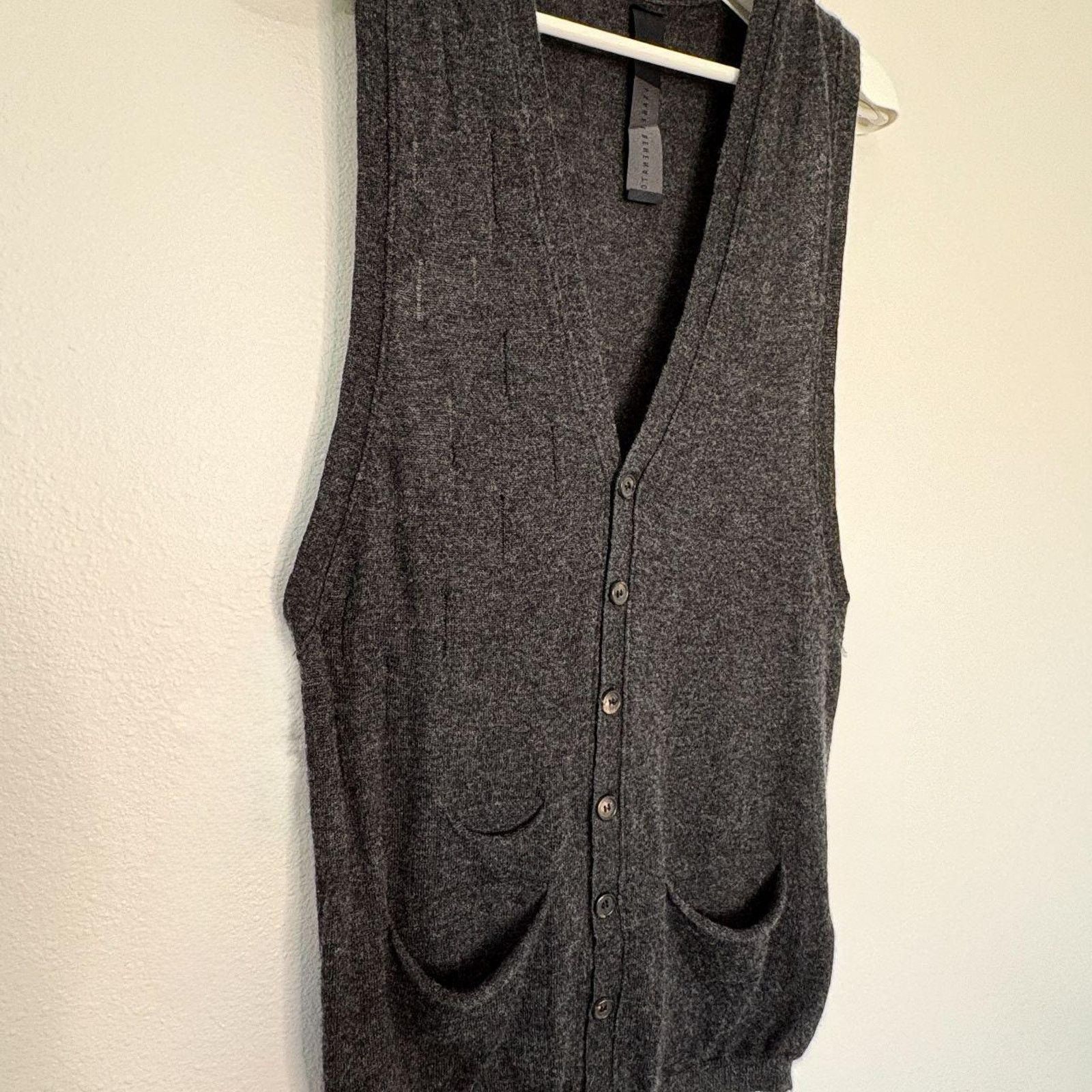 Isabel Benenato AW11 Cashmere Cardigan Vest L Size US L / EU 52-54 / 3 - 8 Thumbnail