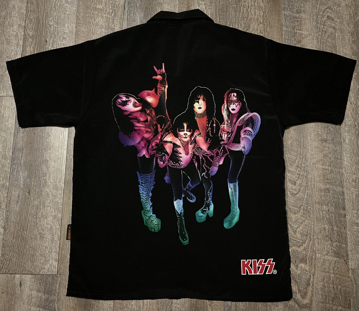 KISS × Vintage Vintage KISS Rockabilly Button Up Shirt size Medium 23x28.5 Size US M / EU 48-50 / 2 - 5 Thumbnail