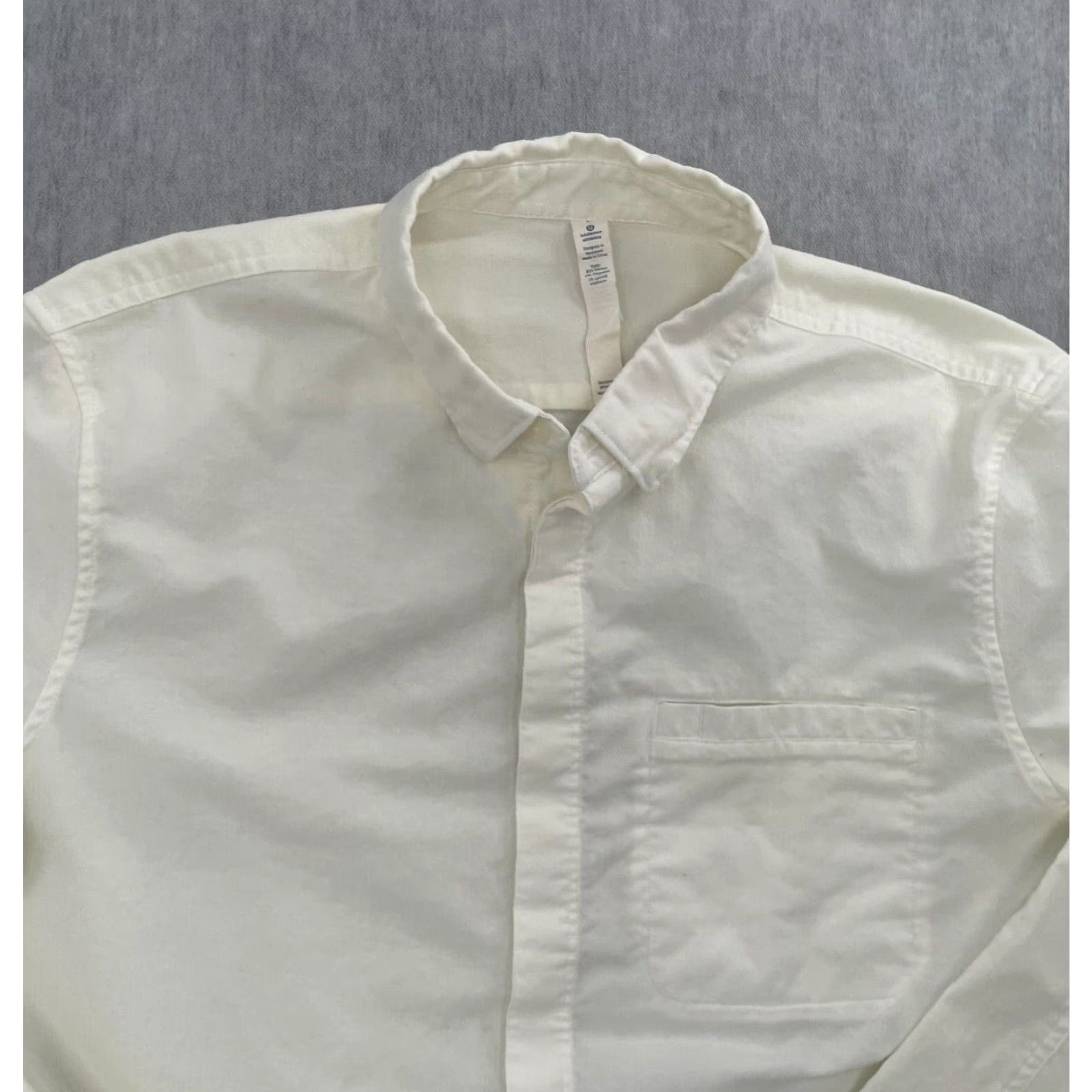 Lululemon Lululemon Shirt Button-Up Adult Large Yellow Commission Long Sleeve Mens Size US L / EU 52-54 / 3 - 3 Thumbnail