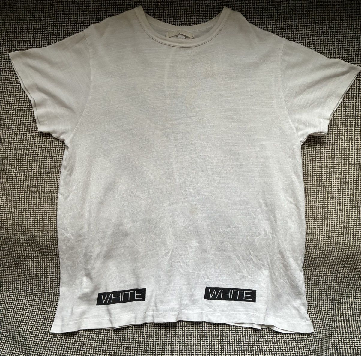 Off-White Off-White x Virgil Abloh "Blue Collar" Tee Size US M / EU 48-50 / 2 - 4 Thumbnail