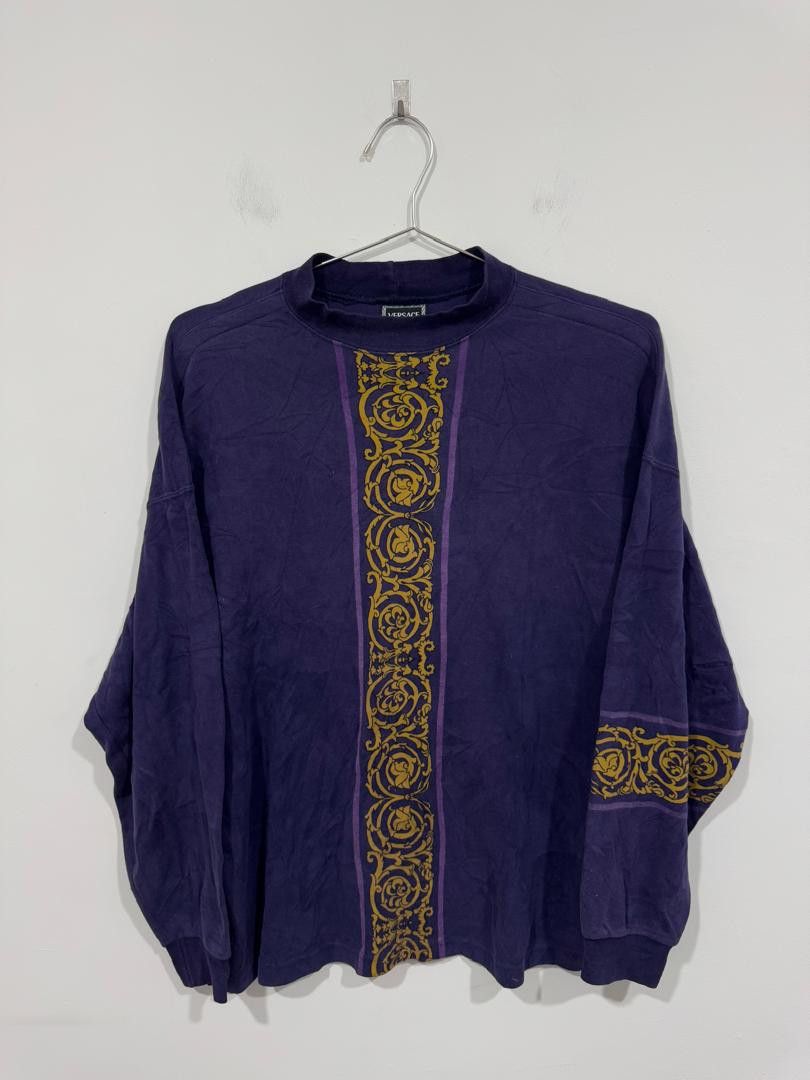 Versace × Versace Jeans Couture Vintage 80s Versace Jeans Couture Sweatshirt Size US L / EU 52-54 / 3 - 1 Thumbnail