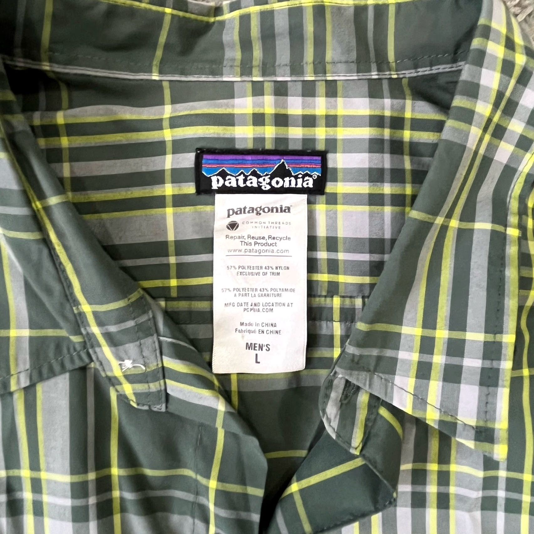 Patagonia Patagonia Shirt Mens L Green Plaid Short Sleeve Snap Button-Up Button-Front Shirt Size US L / EU 52-54 / 3 - 2 Thumbnail