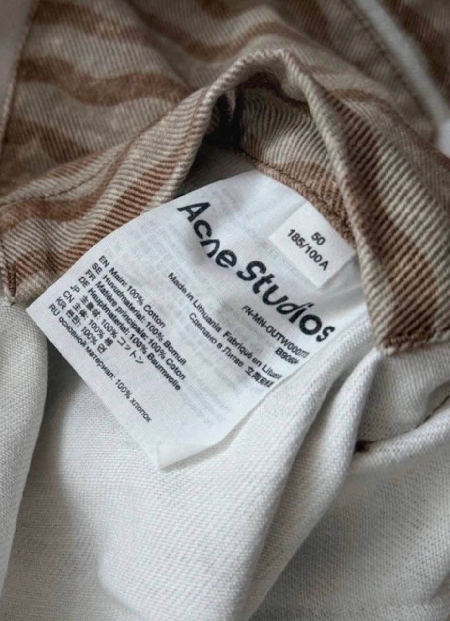 Acne Studios SS2022 Acne Studios Wave Print Denim Work Jacket Size US L / EU 52-54 / 3 - 7 Thumbnail