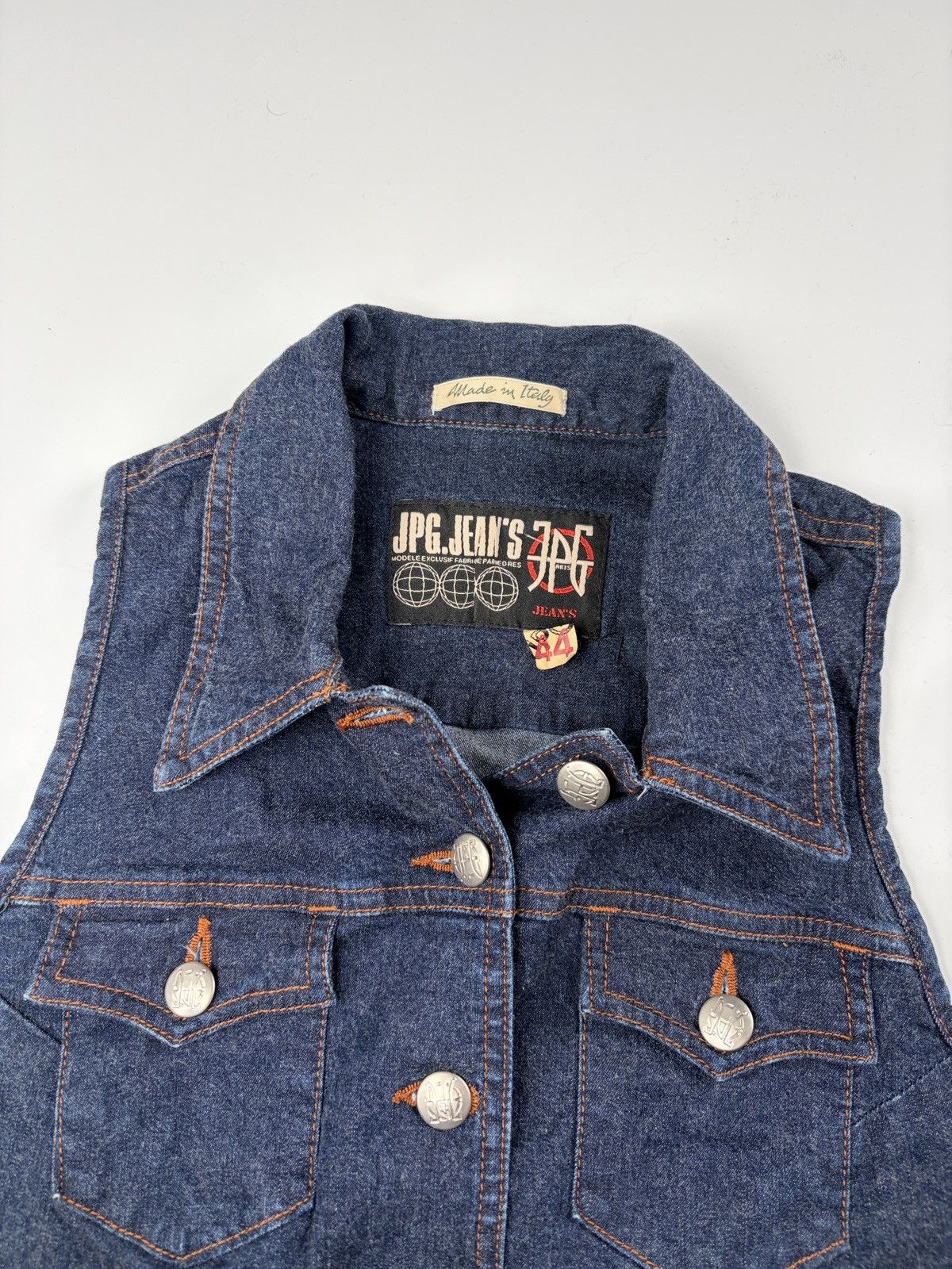 Jean Paul Gaultier Vintage Jean Paul Gaultier Denim Vest Size M / US 6-8 / IT 42-44 - 5 Thumbnail