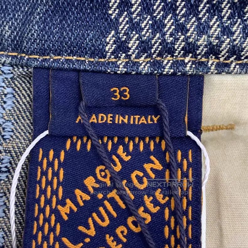 Louis Vuitton Louis Vuitton Blue Feidun Checker Denim Pants Size US 33 - 7 Thumbnail