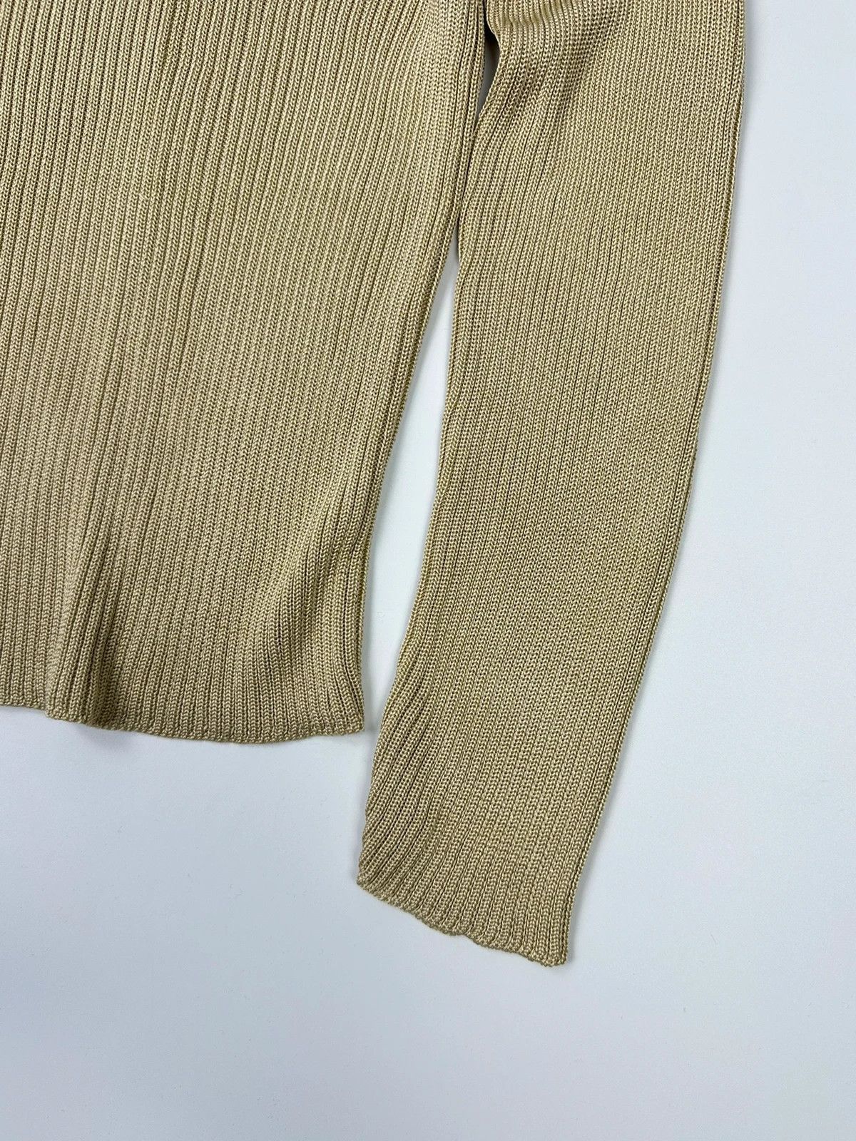 Prada Prada Milano SS1998 Silk Beige Gold Boat Neck Sweater Size M / US 6-8 / IT 42-44 - 3 Thumbnail