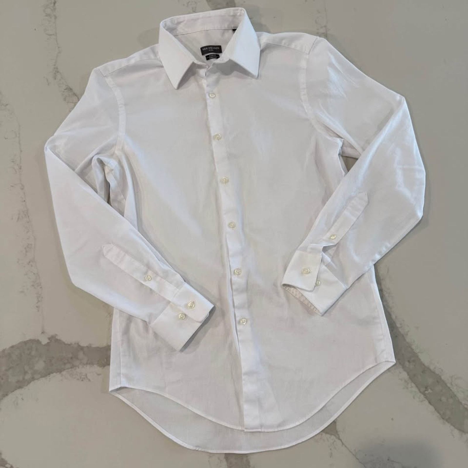 slim fit dress slacks Cronbie Long Sleeve Stain Shield Solid Shirt main image 0