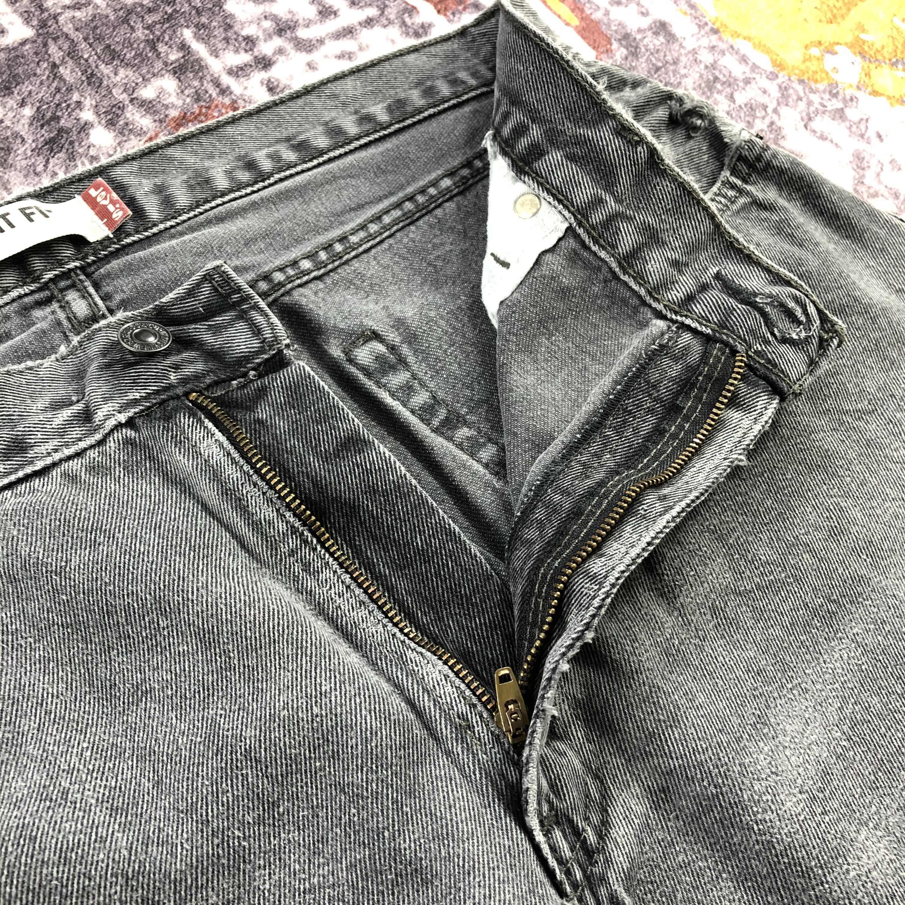 Levi's × Vintage Vintage Levis 505 Faded Black Jeans-JM2679 Size US 36 / EU 52 - 10 Thumbnail