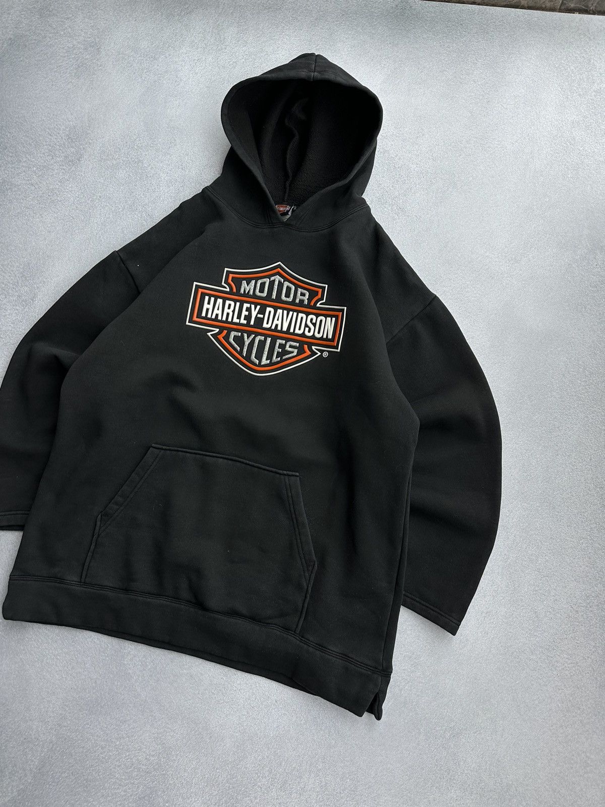 Harley Davidson × Vintage Vintage Harley-Davidson Motorcycles Big Logo USA Hoodie Size US L / EU 52-54 / 3 - 3 Thumbnail