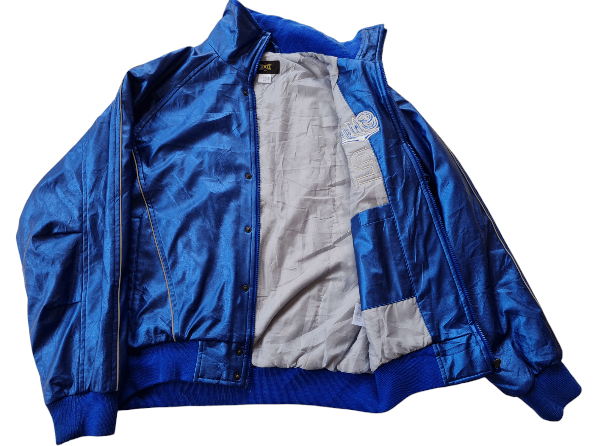Vintage Vintage Zett Baseball Bomber Leather Jacket Size US L / EU 52-54 / 3 - 3 Thumbnail