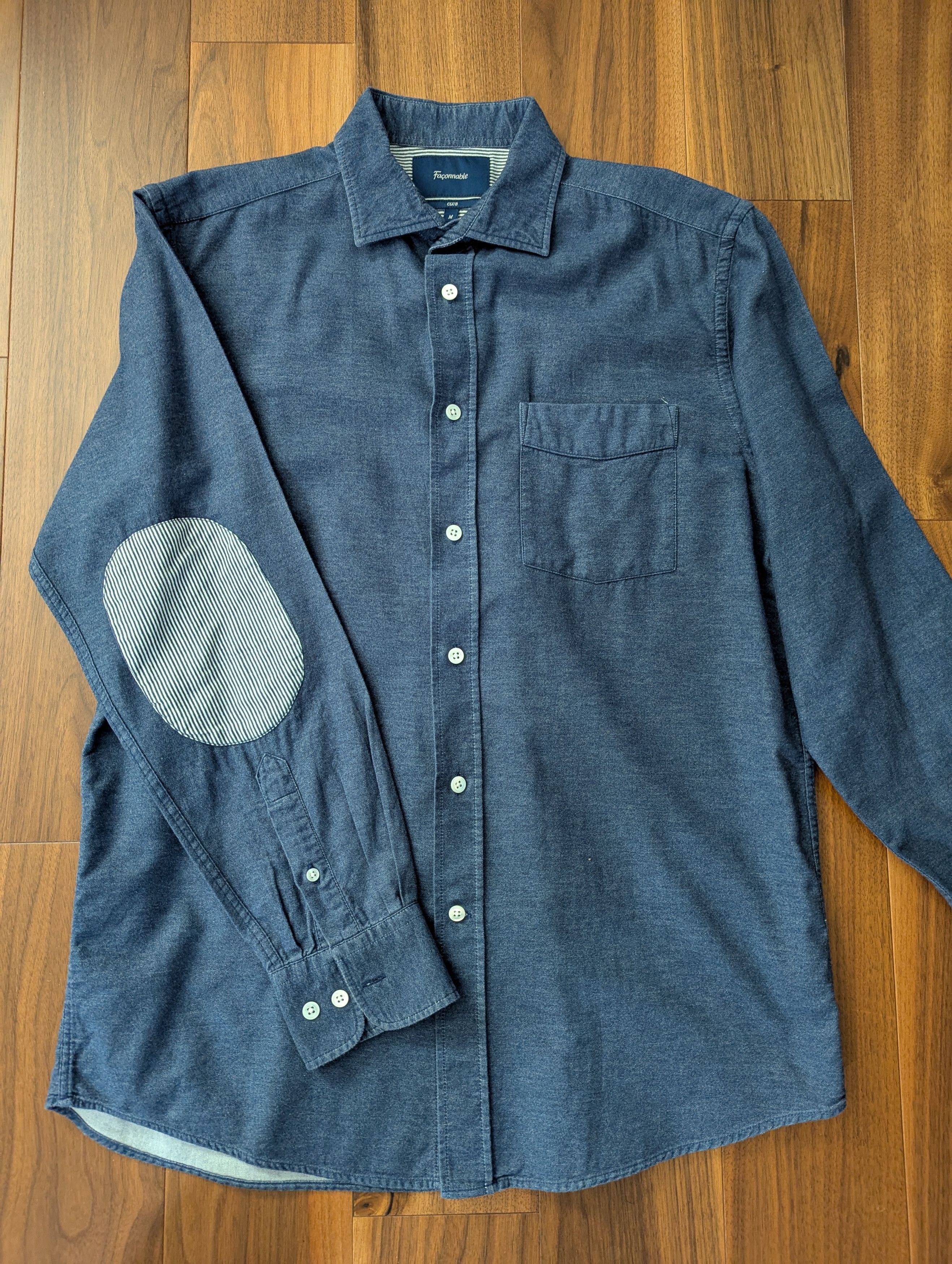 Faconnable Brushed Cotton Flanel Sport Shirt Size US M / EU 48-50 / 2 - 3 Thumbnail