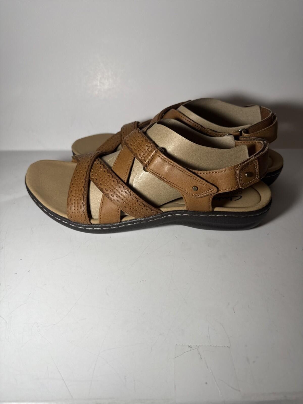 Clarks Clarks Laurieann Rena Brown Leather Strappy Slingback Sandal Size US 11 / IT 41 - 5 Thumbnail