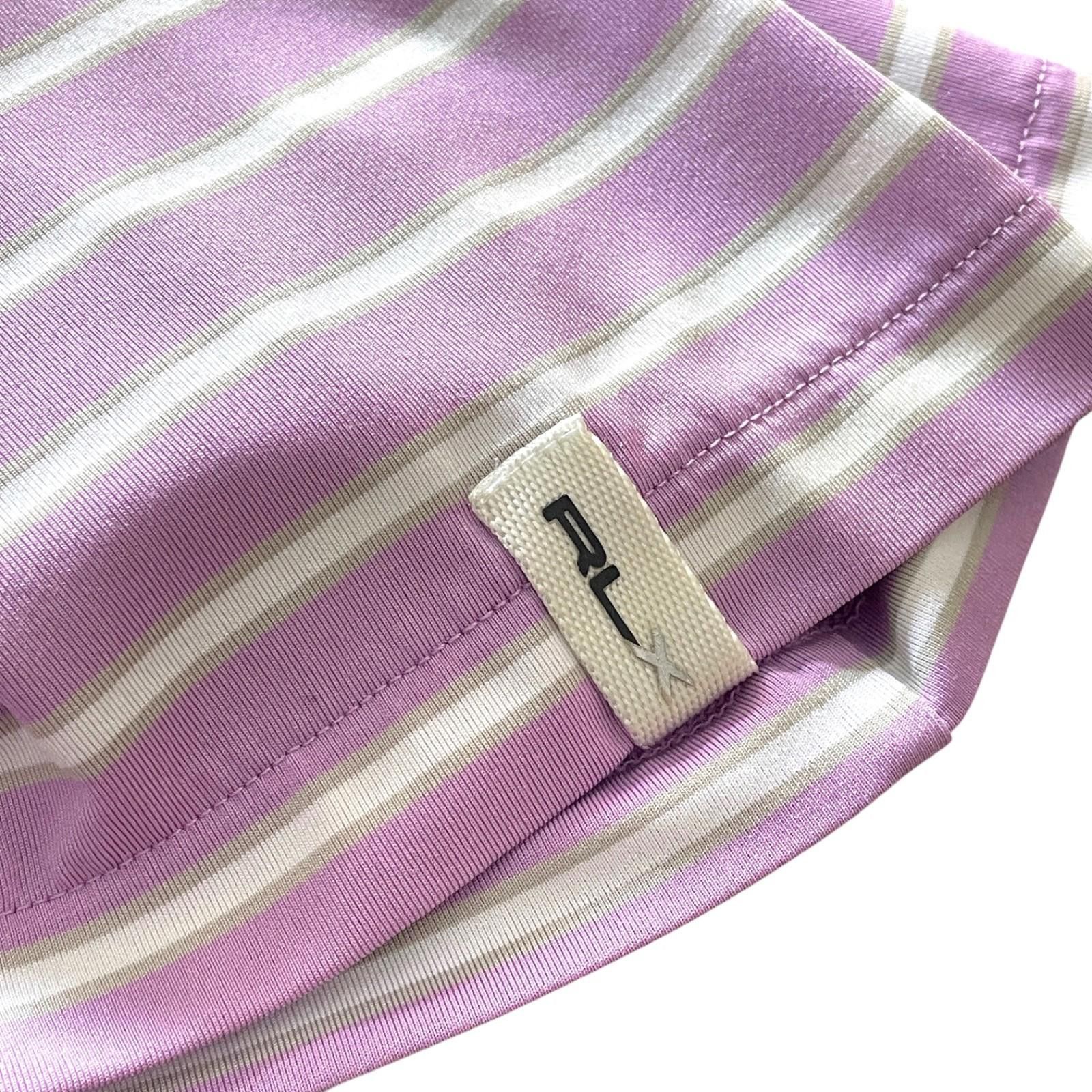 RLX Ralph Lauren Ralph Lauren RLX Golf Polo Mens XL Lavender Striped Shirt Size US XL / EU 56 / 4 - 6 Thumbnail