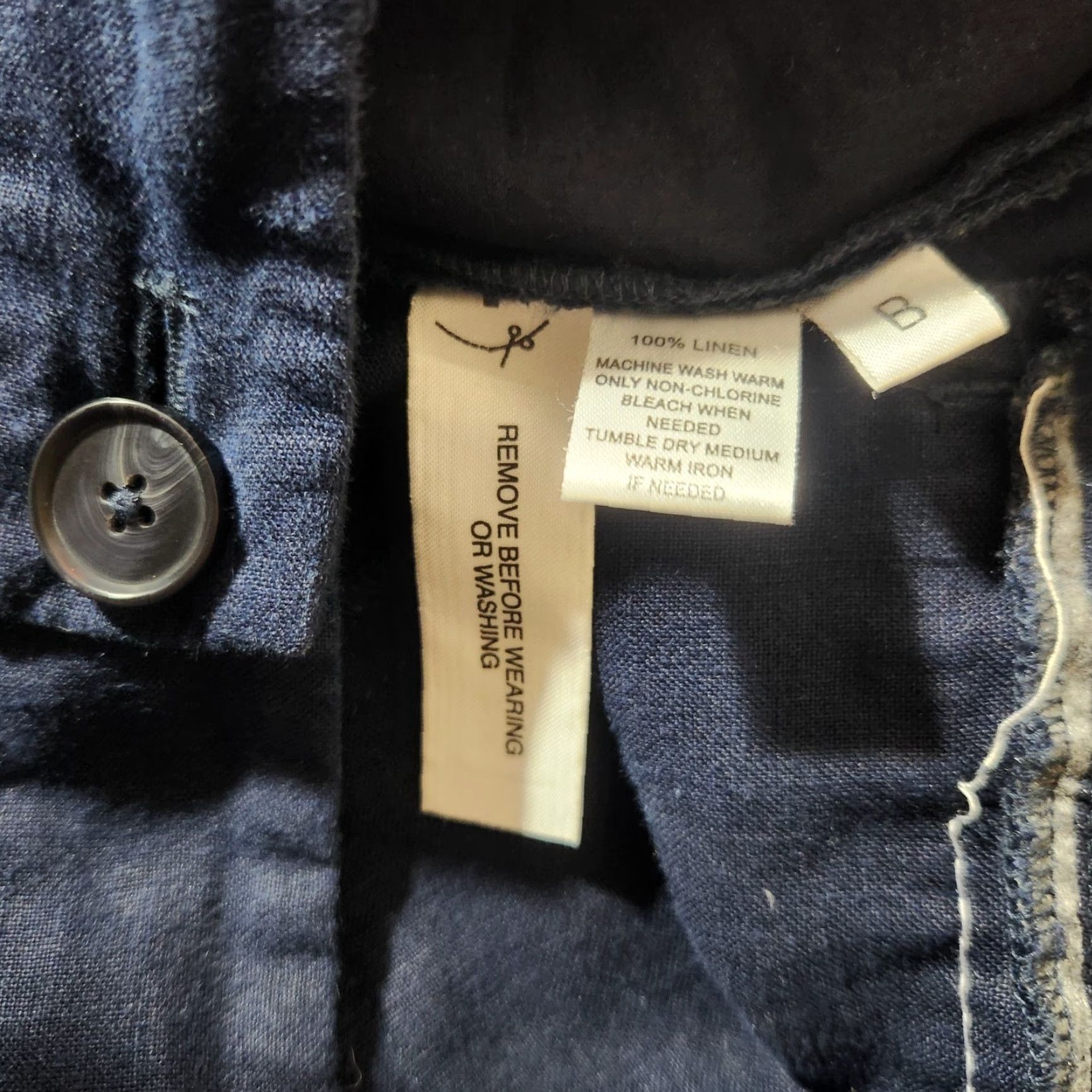 Ann Taylor Ann Taylor Loft Marisa 100% Linen Navy Mid Rise Wide Leg Pants Size 8 Size 30" / US 8 / IT 44 - 7 Thumbnail