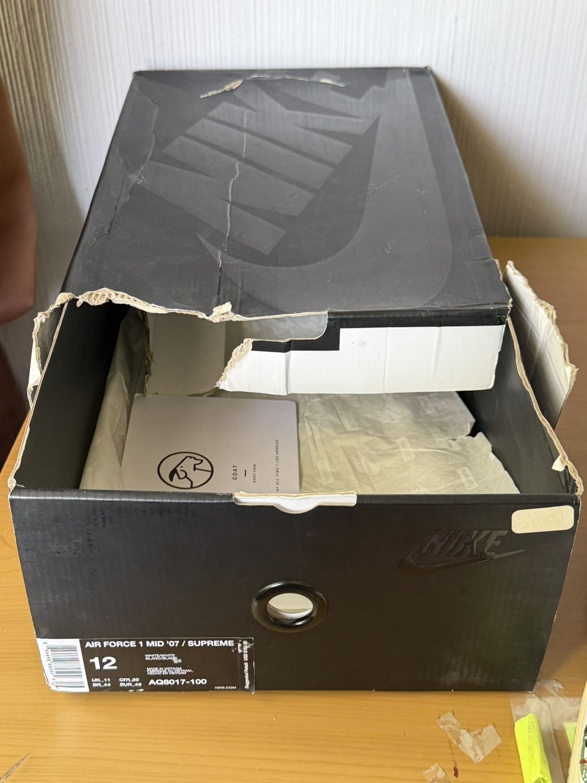 NBA × Nike × Supreme Nike Air Force 1 Mid Supreme NBA white Size US 12 / EU 45 - 11 Thumbnail