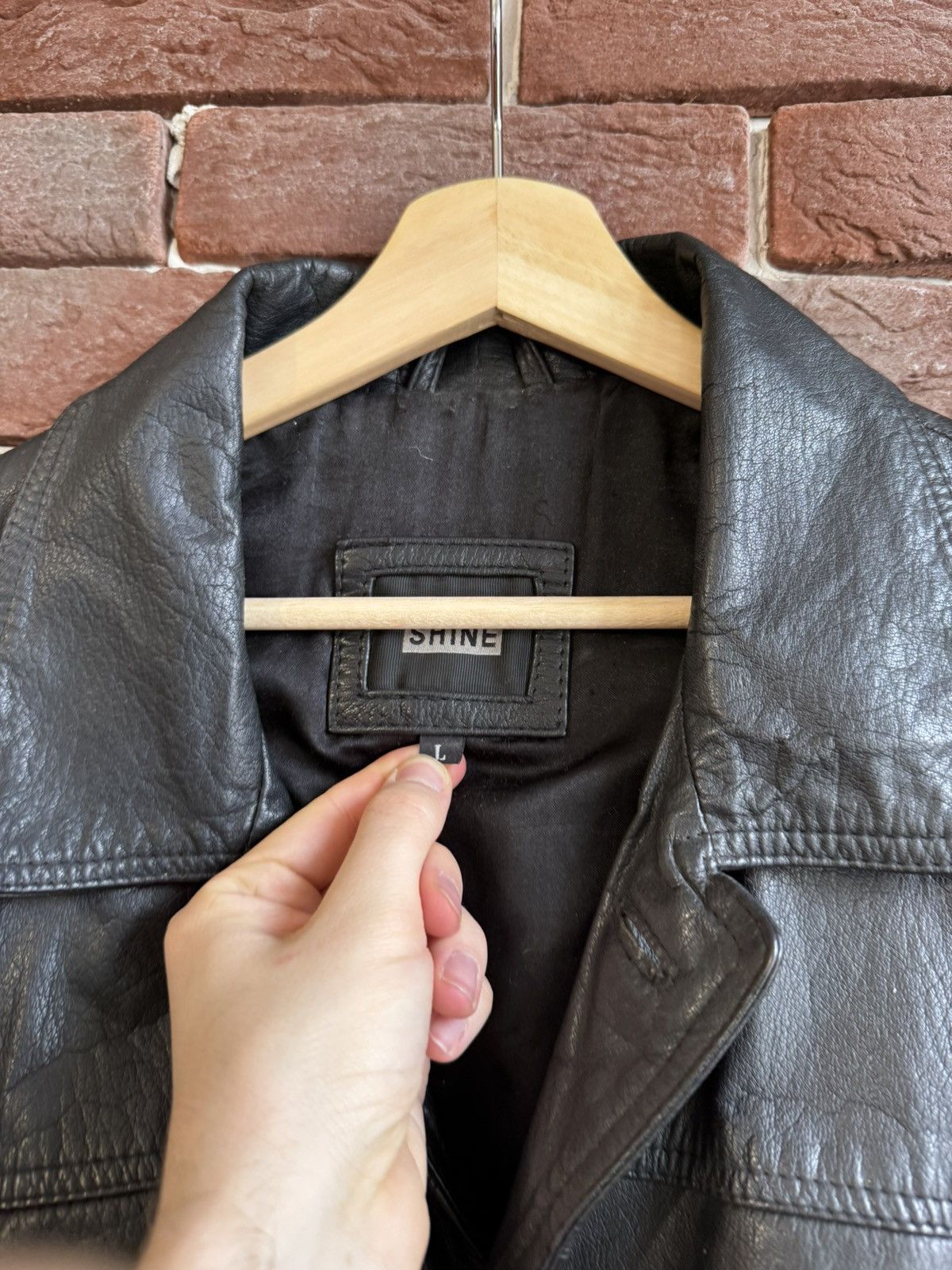 Leather Vintage 90s Real Leather Coat L Jacket High Quality Rock Size US L / EU 52-54 / 3 - 7 Thumbnail