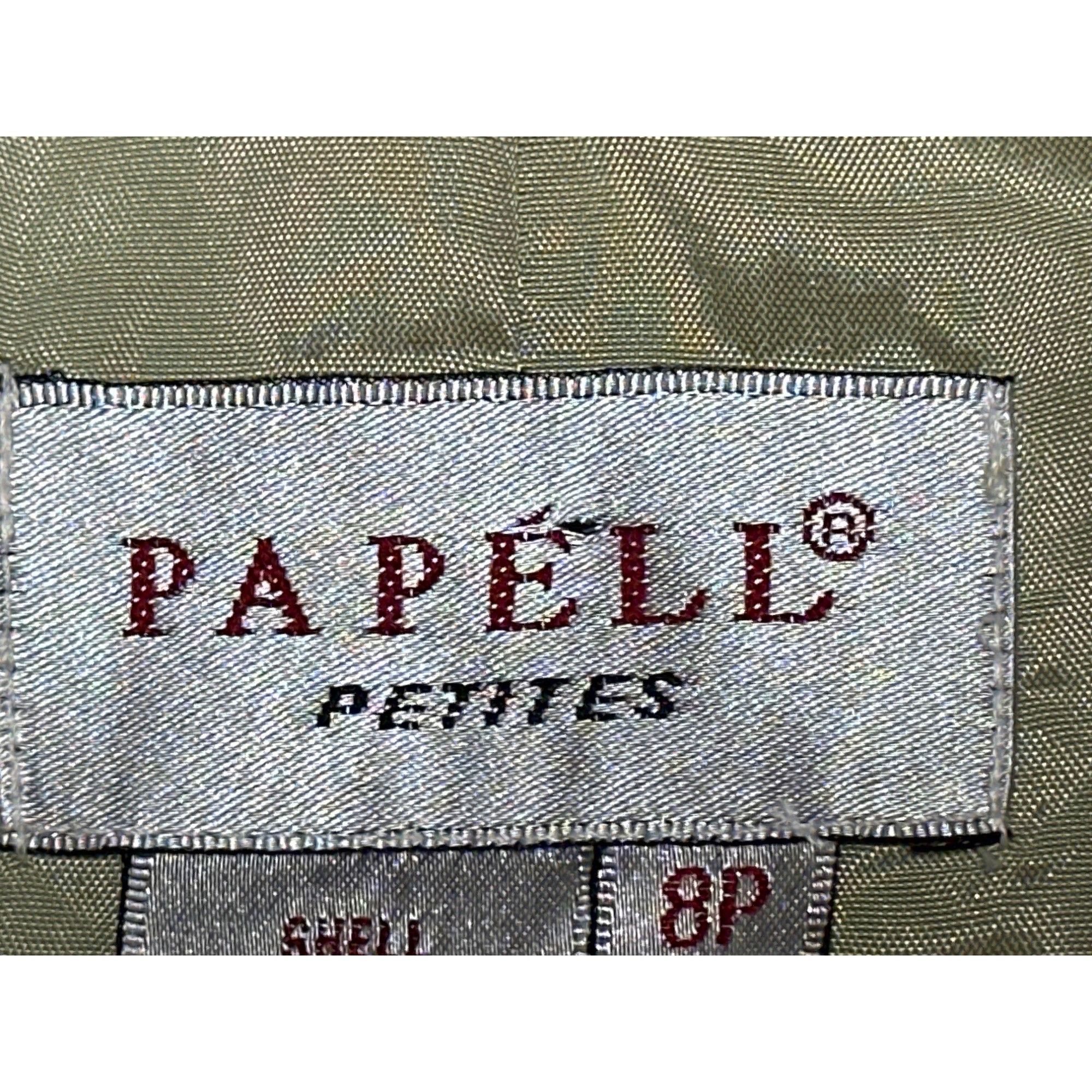 Adrianna Papell Papell Petites Vintage 90s 8P Sage Green Silk Beaded Skirt S Size M / US 6-8 / IT 42-44 - 7 Thumbnail